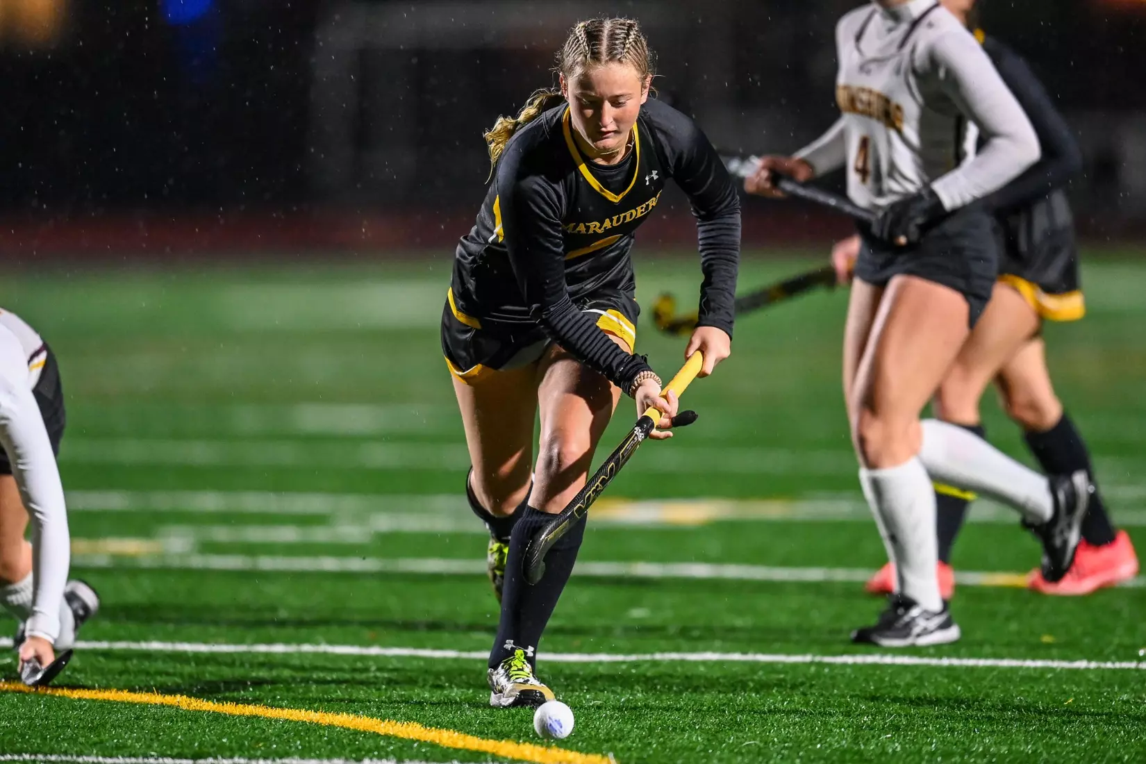 Bloomsburg at Millersville in the opening round of the PSAC field hockey tournament at Chryst Field at Beimsderfer Stadium in Millersville on Tuesday, November 15, 2022.