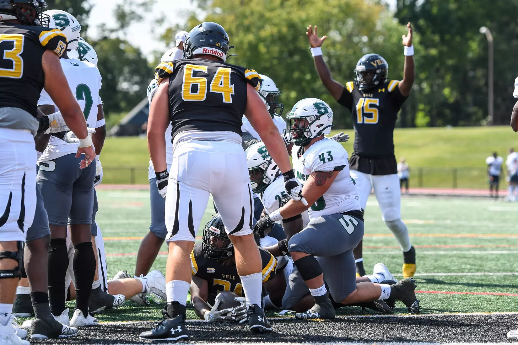 Millersville vs. Slippery Rock in football action at Chryst Field at Beimsderfer Stadium in Millersville on Saturday, September 17, 2022.