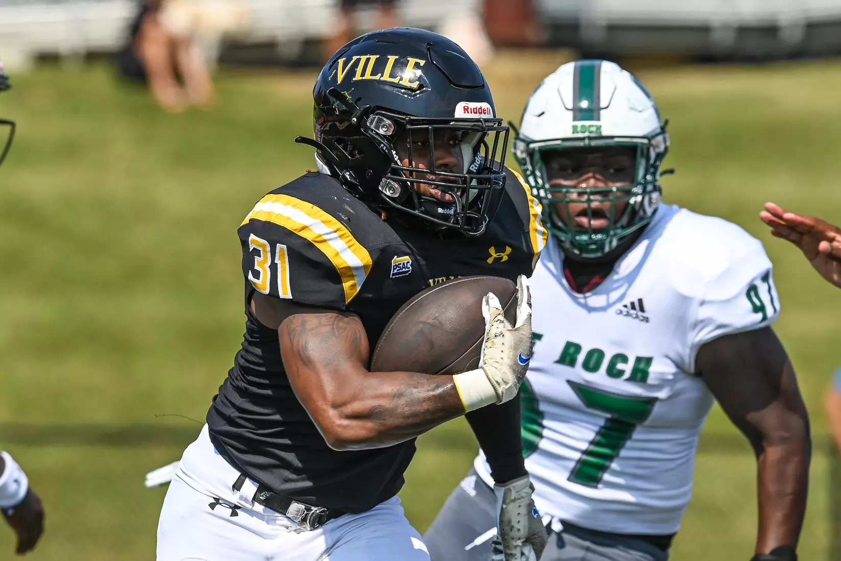 Millersville vs. Slippery Rock in football action at Chryst Field at Beimsderfer Stadium in Millersville on Saturday, September 17, 2022.