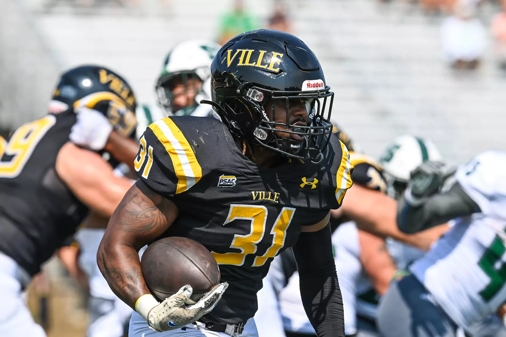 Millersville vs. Slippery Rock in football action at Chryst Field at Beimsderfer Stadium in Millersville on Saturday, September 17, 2022.