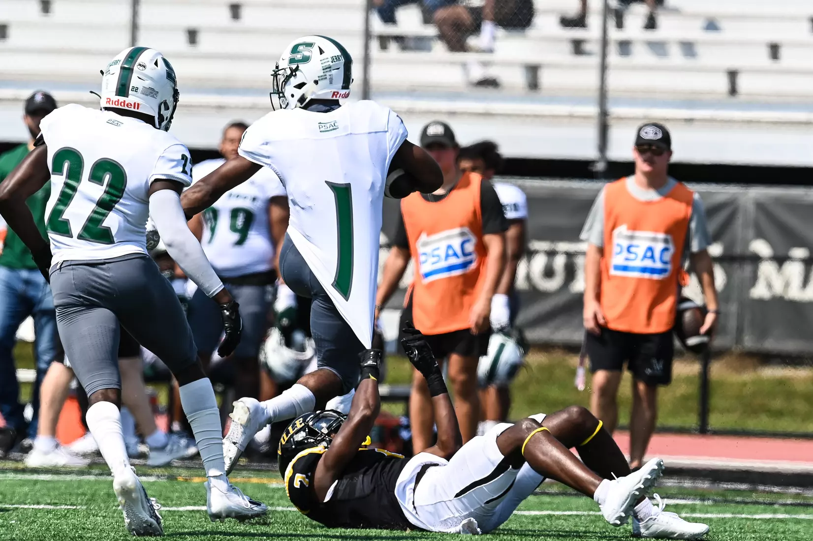 Millersville vs. Slippery Rock in football action at Chryst Field at Beimsderfer Stadium in Millersville on Saturday, September 17, 2022.