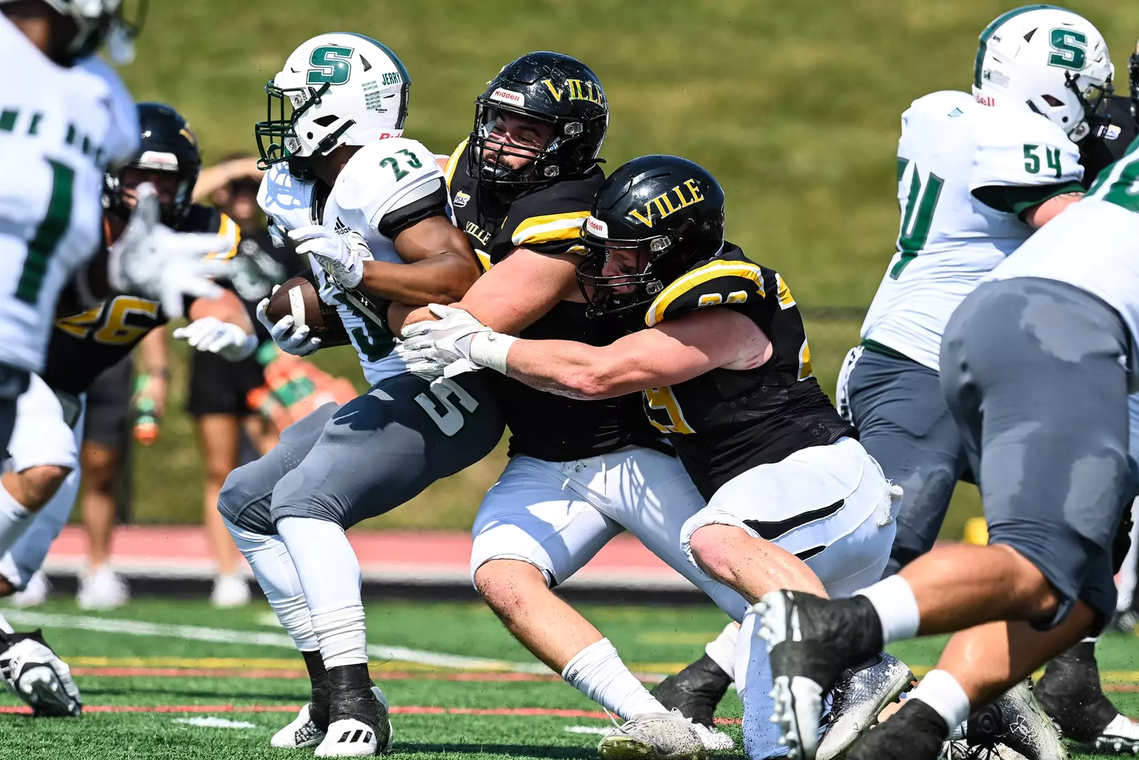Millersville vs. Slippery Rock in football action at Chryst Field at Beimsderfer Stadium in Millersville on Saturday, September 17, 2022.