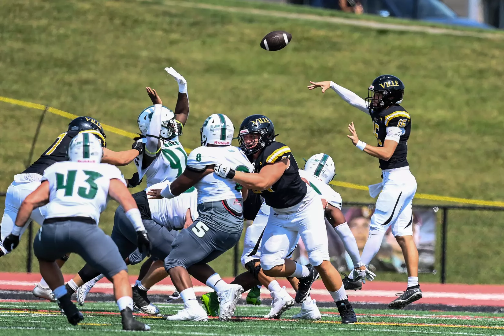 Millersville vs. Slippery Rock in football action at Chryst Field at Beimsderfer Stadium in Millersville on Saturday, September 17, 2022.