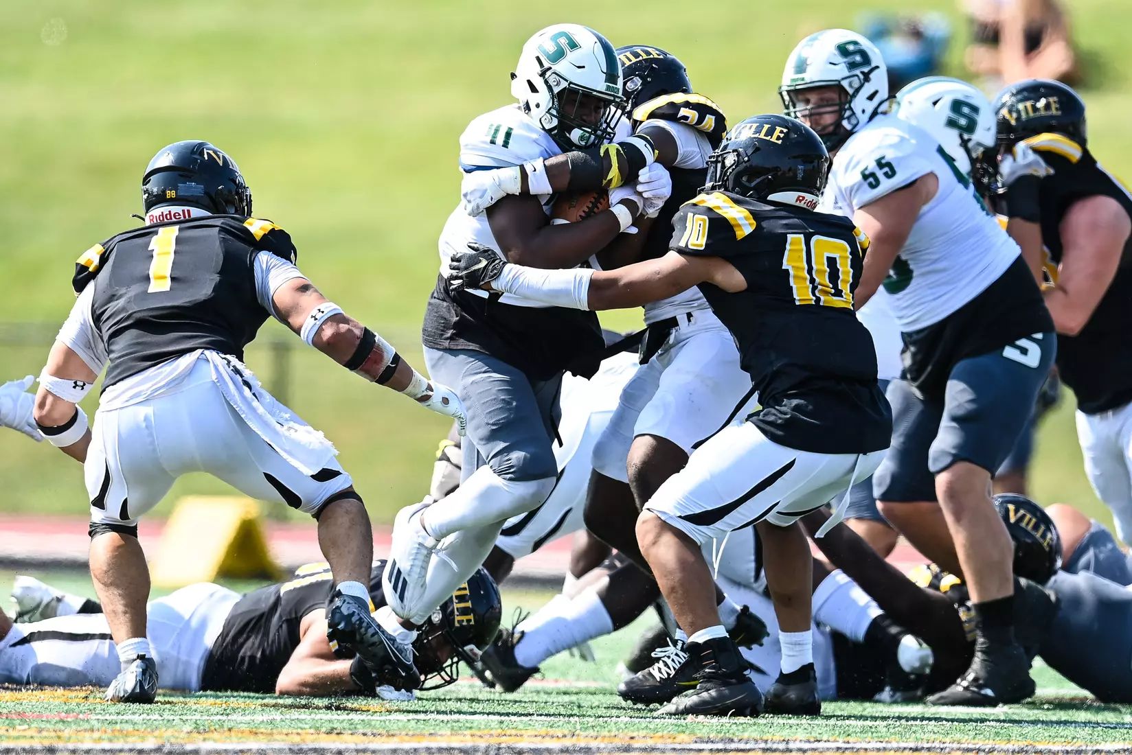 Millersville vs. Slippery Rock in football action at Chryst Field at Beimsderfer Stadium in Millersville on Saturday, September 17, 2022.