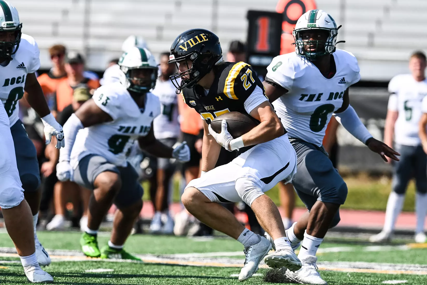 Millersville vs. Slippery Rock in football action at Chryst Field at Beimsderfer Stadium in Millersville on Saturday, September 17, 2022.