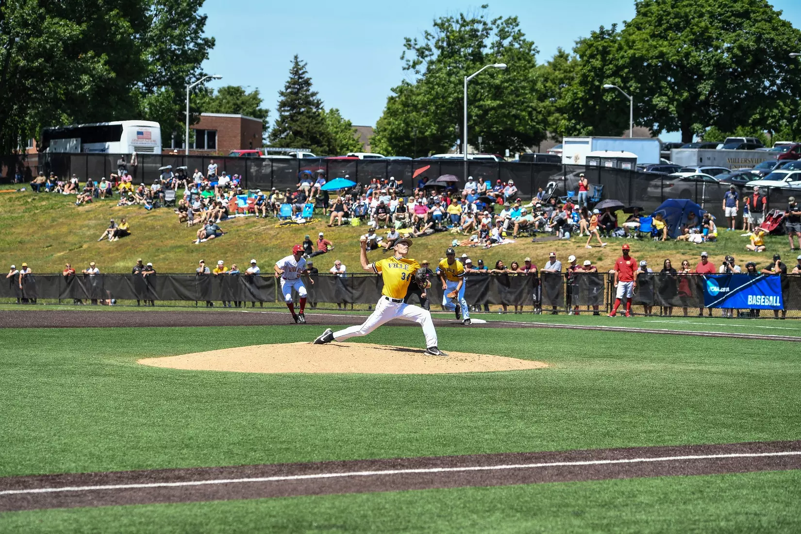 Millersville vs. Seton Hill game 2 of the NCAA DII Atlantic Super Regional action at Cooper Park in Millersville on Saturday, May 27, 2023. Mark Palczewski/Millersville Athletics.