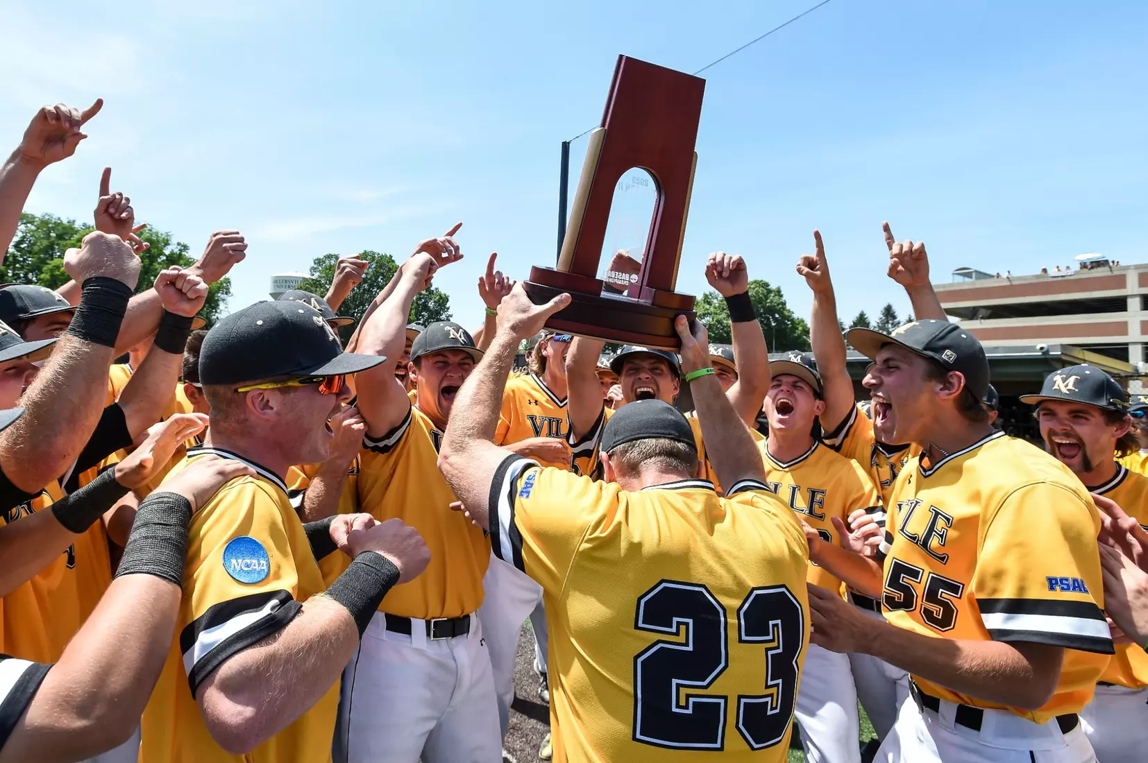Millersville vs. Seton Hill game 2 of the NCAA DII Atlantic Super Regional action at Cooper Park in Millersville on Saturday, May 27, 2023. Mark Palczewski/Millersville Athletics.