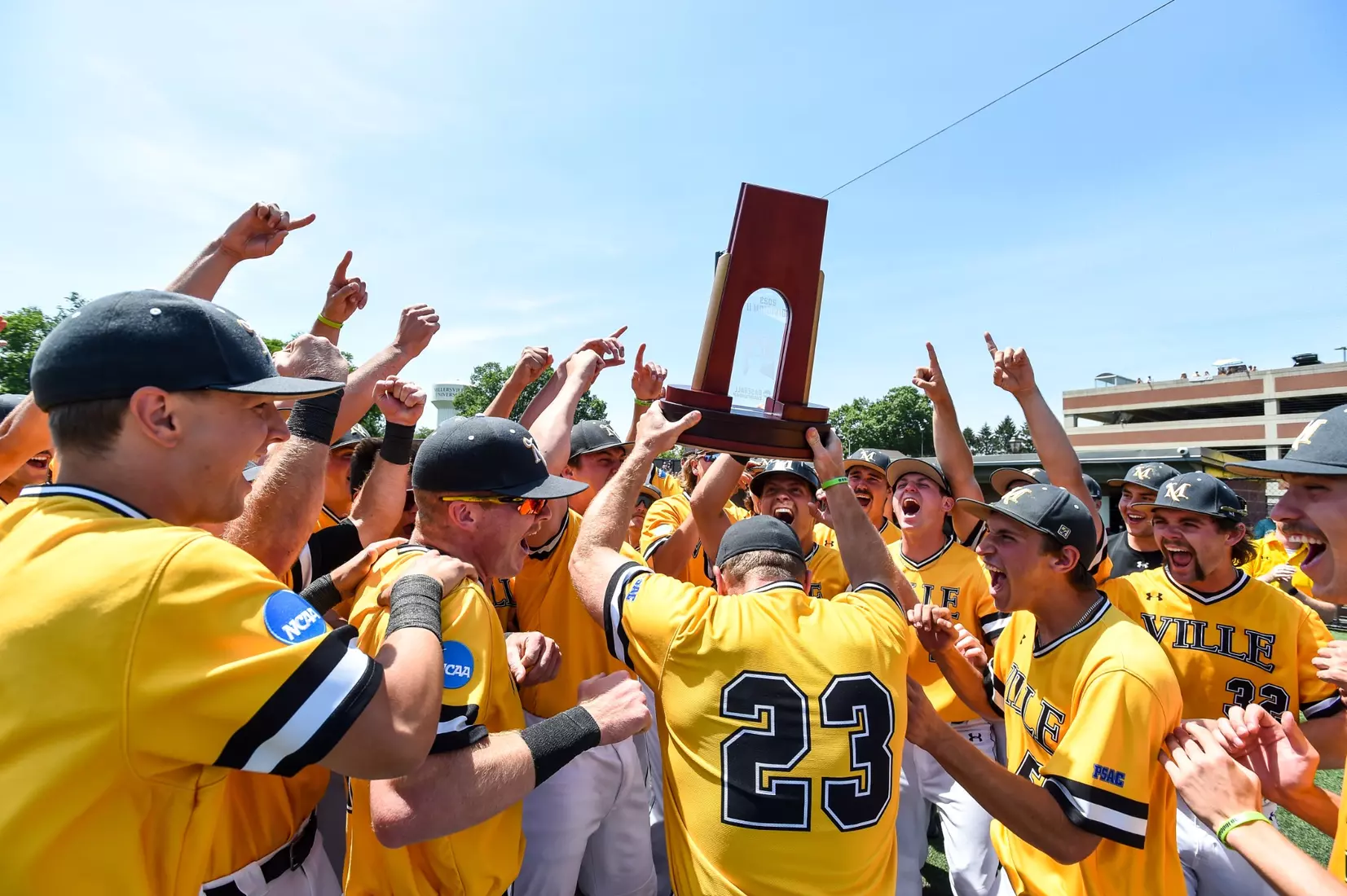 Millersville vs. Seton Hill game 2 of the NCAA DII Atlantic Super Regional action at Cooper Park in Millersville on Saturday, May 27, 2023. Mark Palczewski/Millersville Athletics.