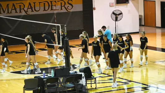 The 2023 Millersville Volleyball team during practice on 8/17