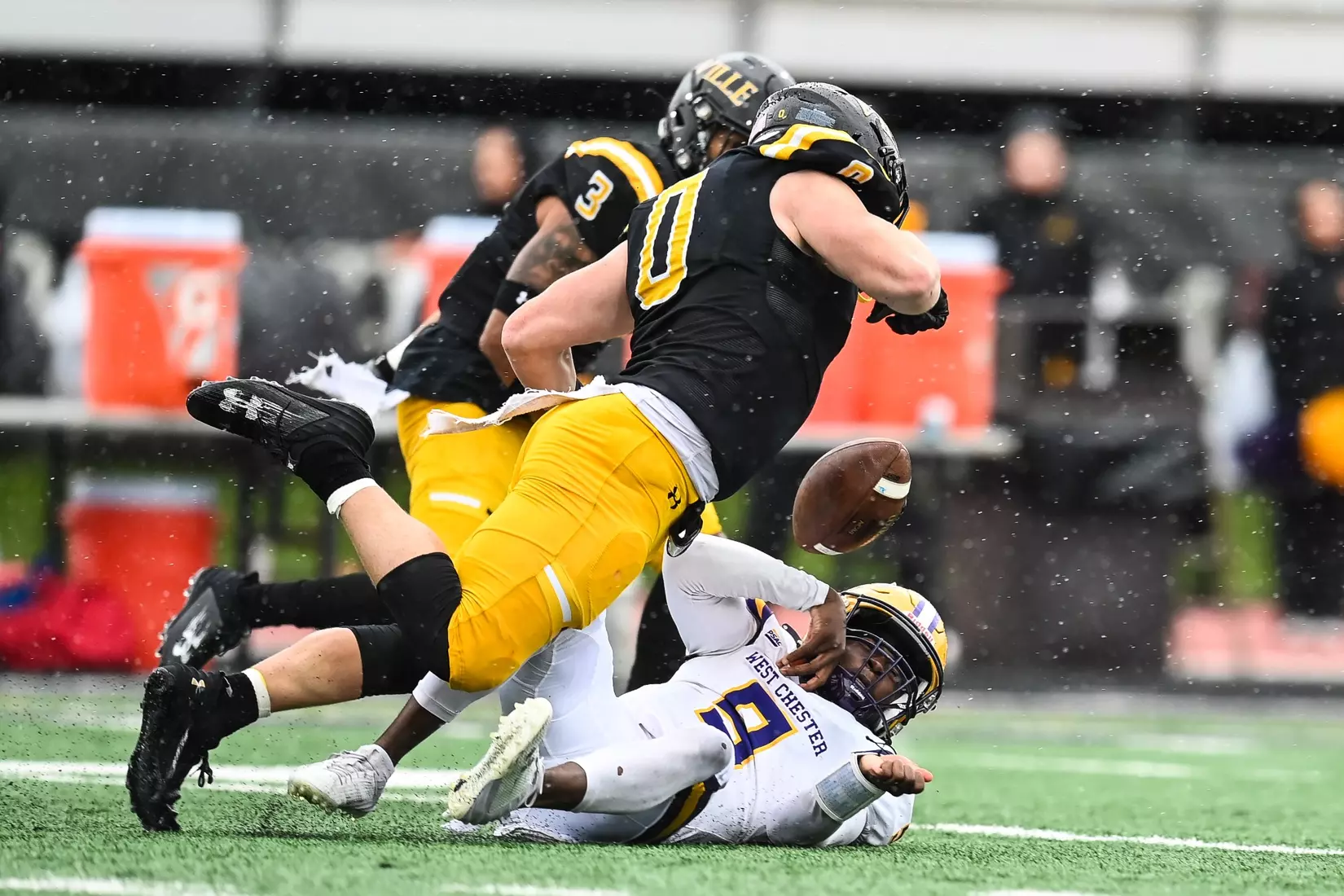 Millersville vs. West Chester in PSAC football action at Biemesderfer Stadium in Millersville on Saturday, September 23, 2023. Mark Palczewski/Millersville Athletics.