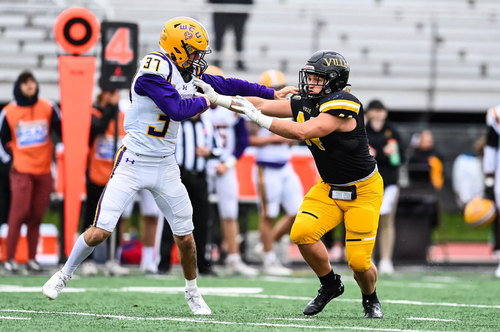 Millersville vs. West Chester in PSAC football action at Biemesderfer Stadium in Millersville on Saturday, September 23, 2023. Mark Palczewski/Millersville Athletics.