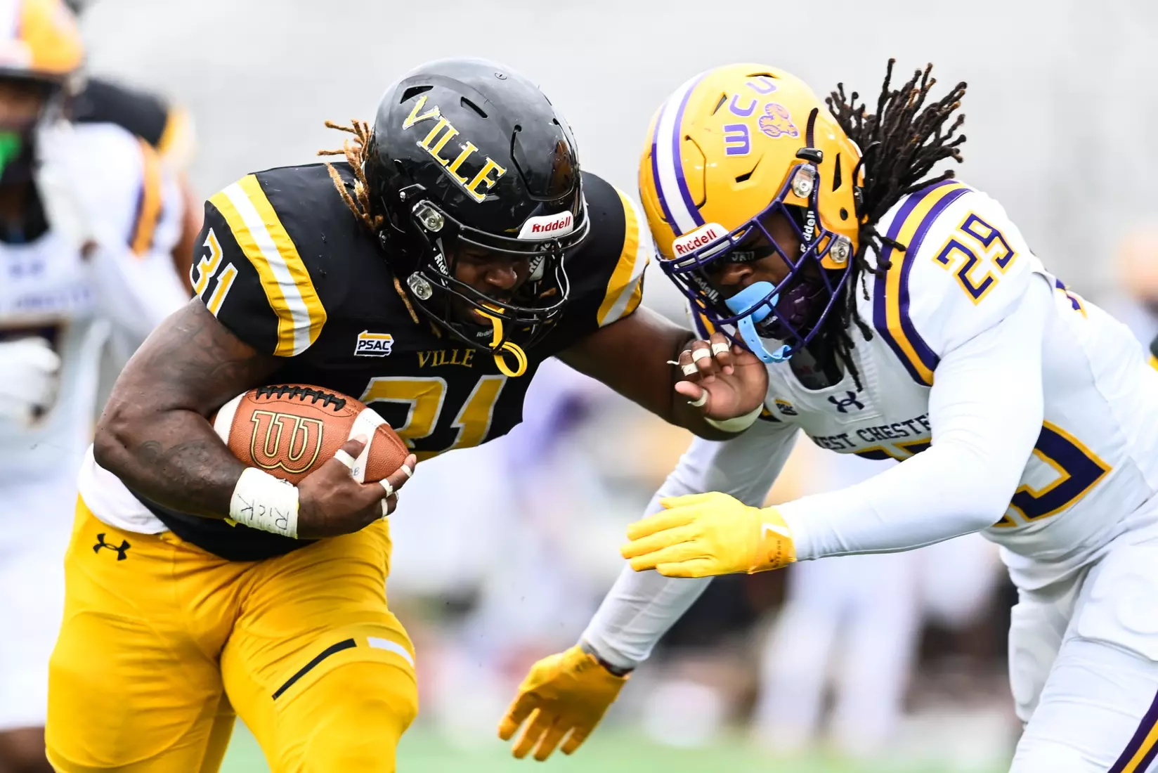 Millersville vs. West Chester in PSAC football action at Biemesderfer Stadium in Millersville on Saturday, September 23, 2023. Mark Palczewski/Millersville Athletics.