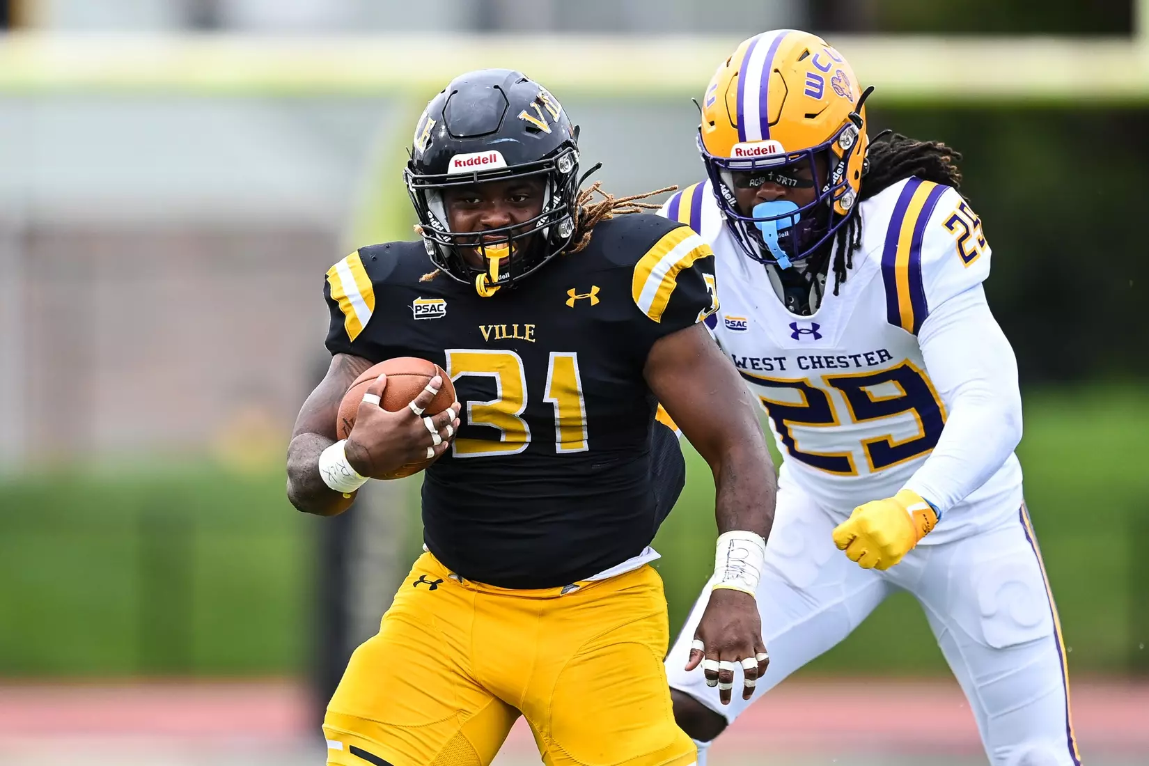 Millersville vs. West Chester in PSAC football action at Biemesderfer Stadium in Millersville on Saturday, September 23, 2023. Mark Palczewski/Millersville Athletics.