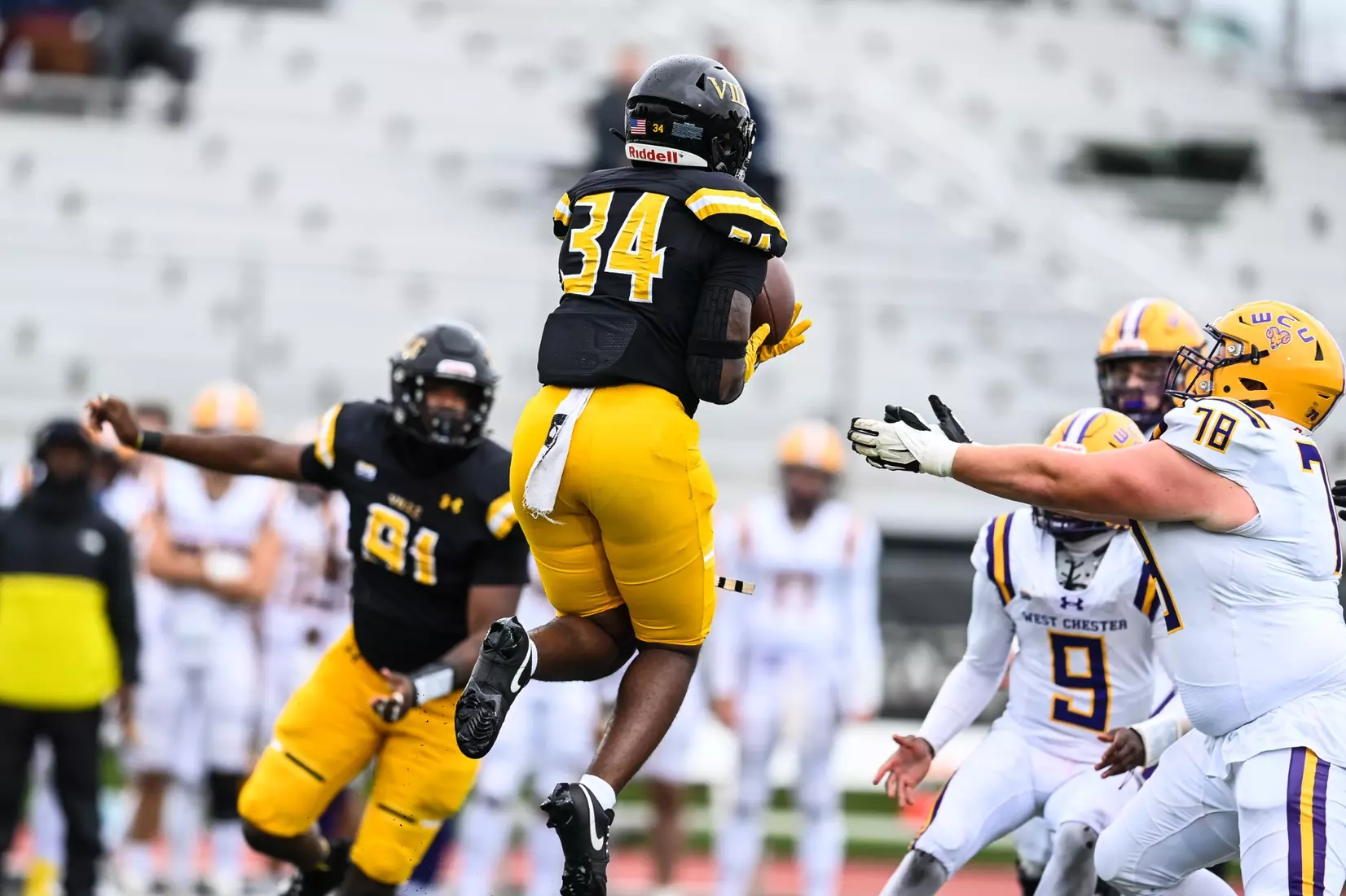 Millersville vs. West Chester in PSAC football action at Biemesderfer Stadium in Millersville on Saturday, September 23, 2023. Mark Palczewski/Millersville Athletics.