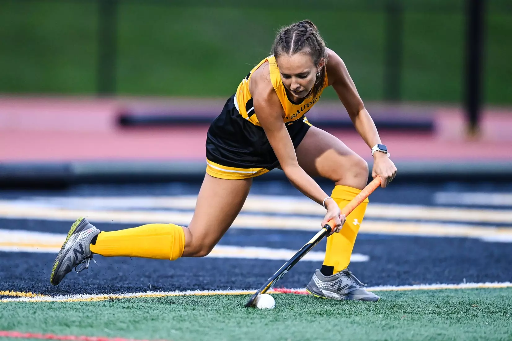 Millersville vs. Mercy in PSAC field hockey action at Biemesderfer Stadium in Millersville on Thursday, September 28, 2023. Mark Palczewski/Millersville Athletics.