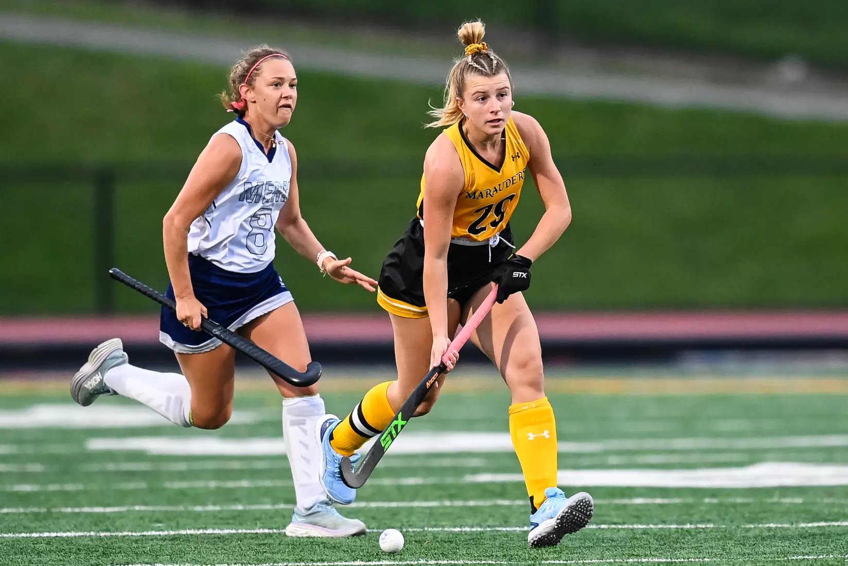 Millersville vs. Mercy in PSAC field hockey action at Biemesderfer Stadium in Millersville on Thursday, September 28, 2023. Mark Palczewski/Millersville Athletics.