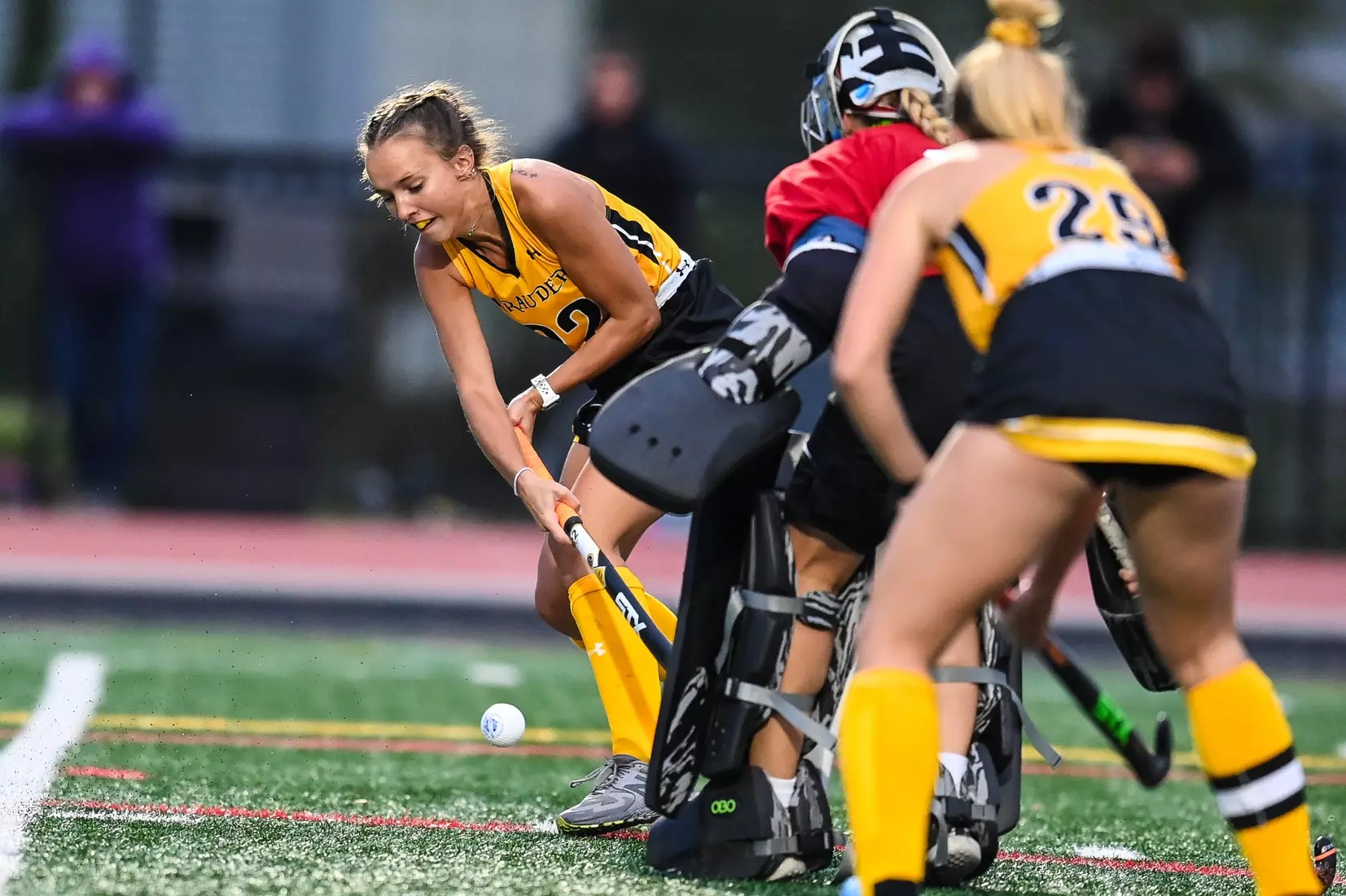 Millersville vs. Mercy in PSAC field hockey action at Biemesderfer Stadium in Millersville on Thursday, September 28, 2023. Mark Palczewski/Millersville Athletics.