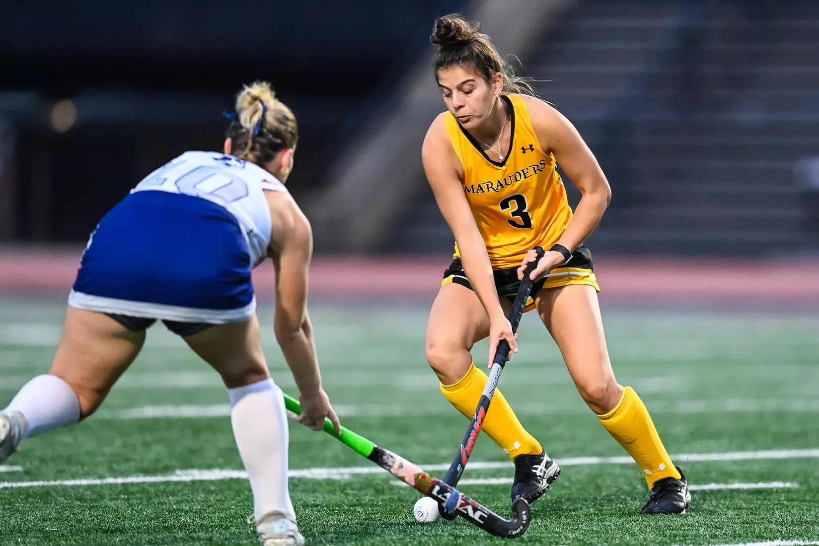 Millersville vs. Mercy in PSAC field hockey action at Biemesderfer Stadium in Millersville on Thursday, September 28, 2023. Mark Palczewski/Millersville Athletics.