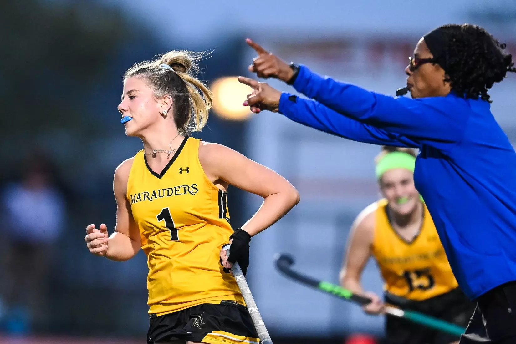 Millersville vs. Mercy in PSAC field hockey action at Biemesderfer Stadium in Millersville on Thursday, September 28, 2023. Mark Palczewski/Millersville Athletics.