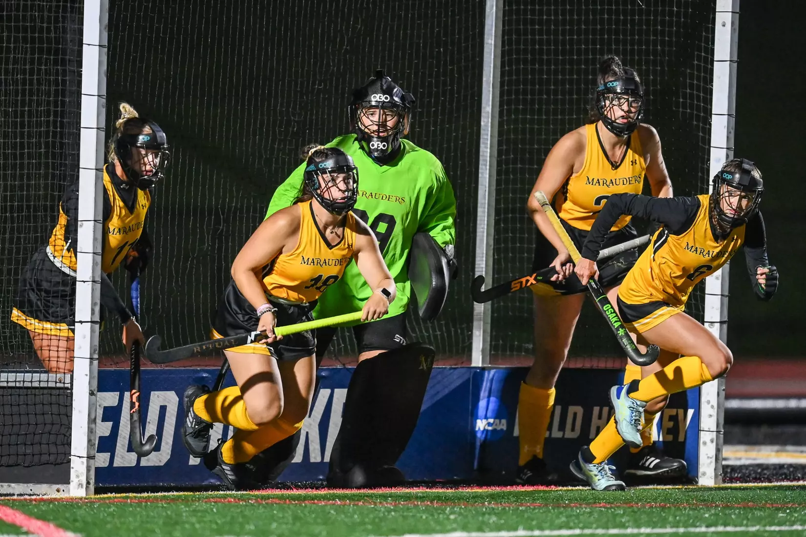 Millersville vs. Mercy in PSAC field hockey action at Biemesderfer Stadium in Millersville on Thursday, September 28, 2023. Mark Palczewski/Millersville Athletics.