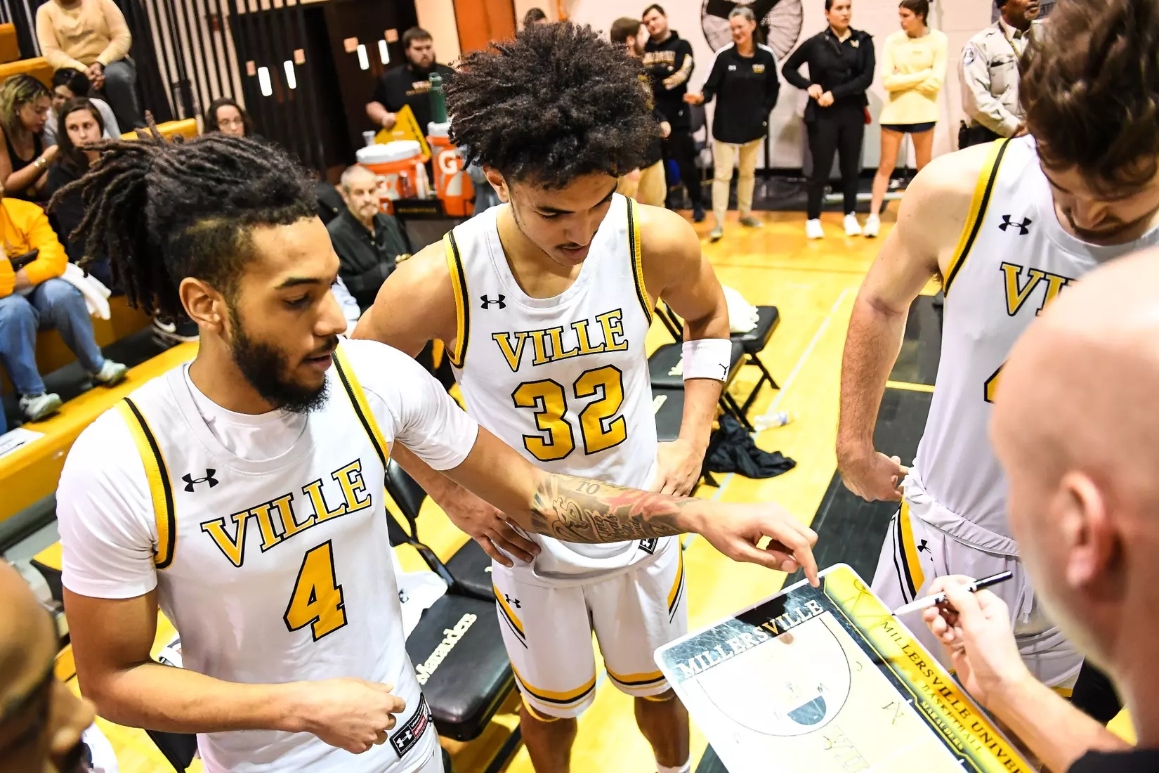 Millersville vs. East Stroudsburg basketball action on Senior Day at Pucillo Gymnasium in Millersville on Saturday, February 24, 2024. Mark Palczewski/Millersville Athletics.