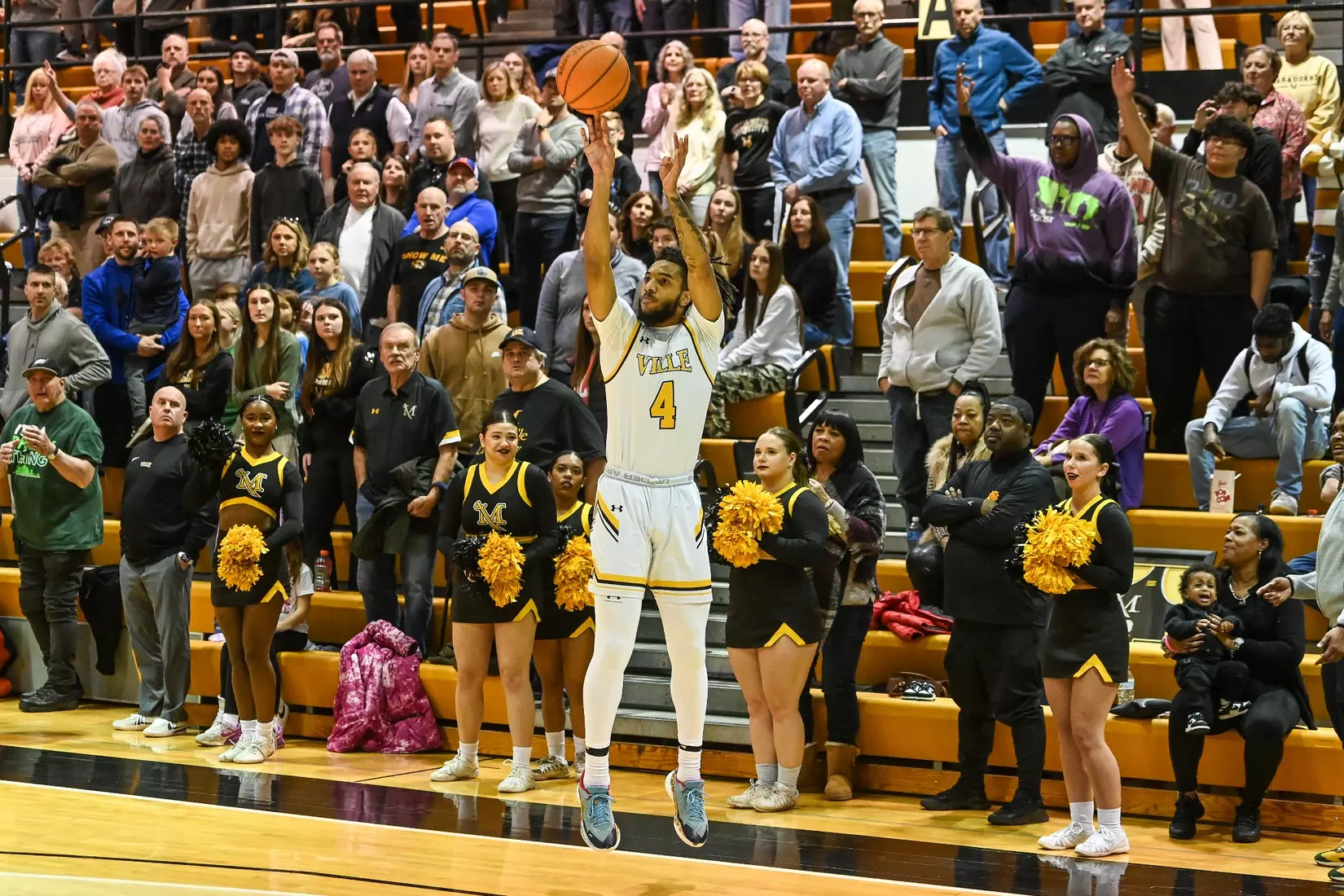 Millersville vs. East Stroudsburg basketball action on Senior Day at Pucillo Gymnasium in Millersville on Saturday, February 24, 2024. Mark Palczewski/Millersville Athletics.