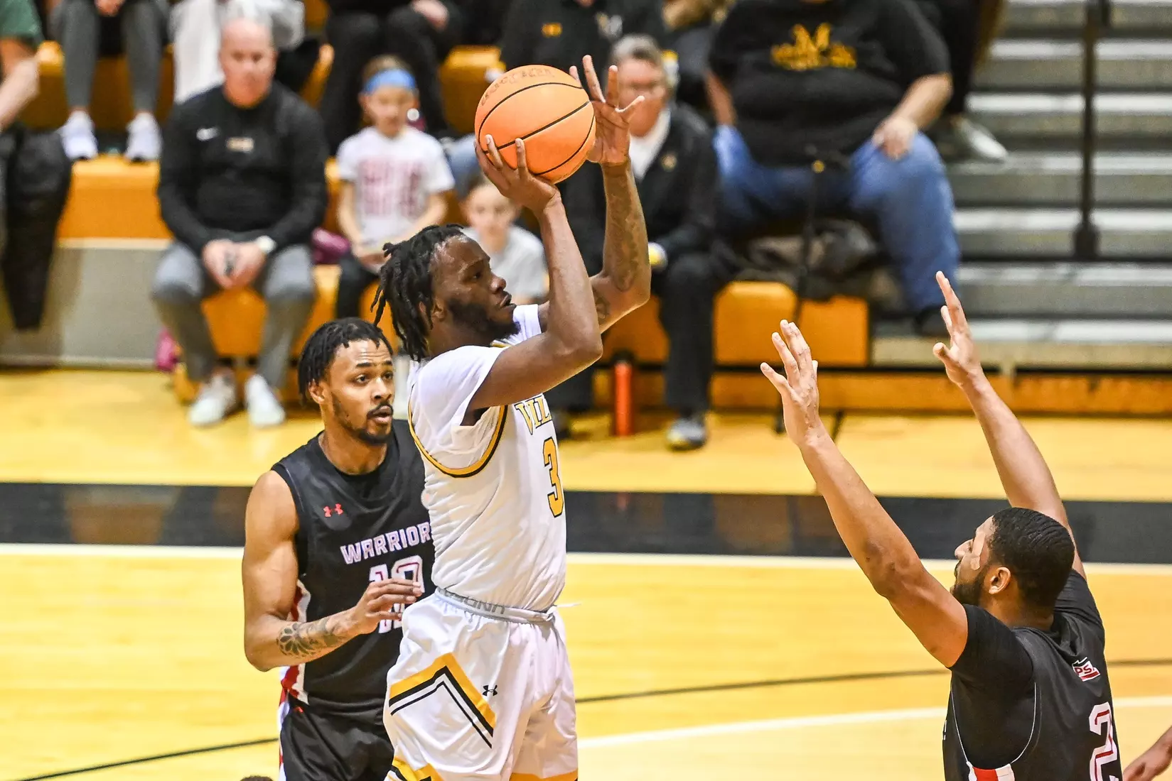 Millersville vs. East Stroudsburg basketball action on Senior Day at Pucillo Gymnasium in Millersville on Saturday, February 24, 2024. Mark Palczewski/Millersville Athletics.