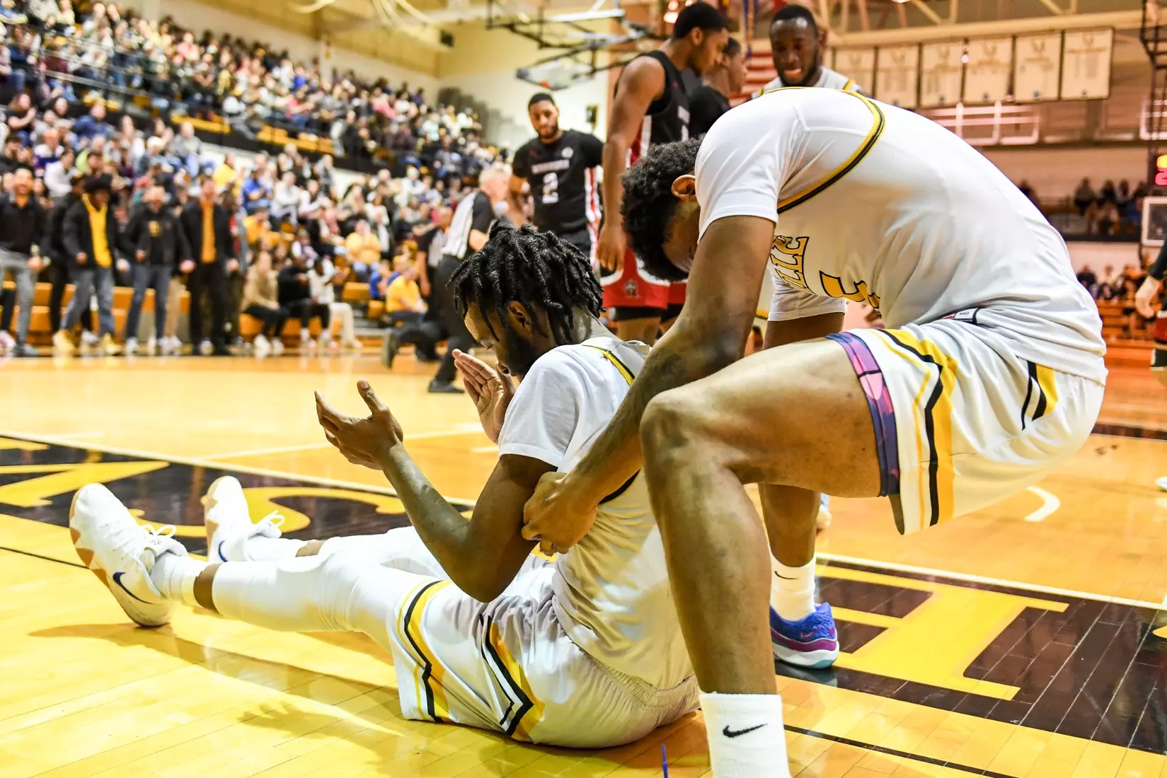 Millersville vs. East Stroudsburg basketball action on Senior Day at Pucillo Gymnasium in Millersville on Saturday, February 24, 2024. Mark Palczewski/Millersville Athletics.