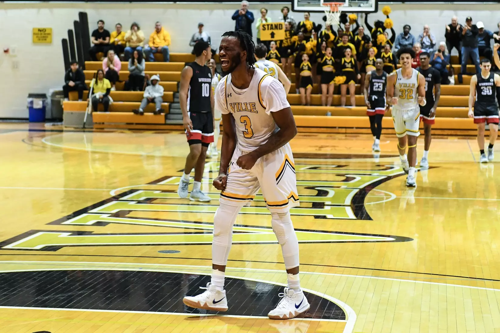 Millersville vs. East Stroudsburg basketball action on Senior Day at Pucillo Gymnasium in Millersville on Saturday, February 24, 2024. Mark Palczewski/Millersville Athletics.