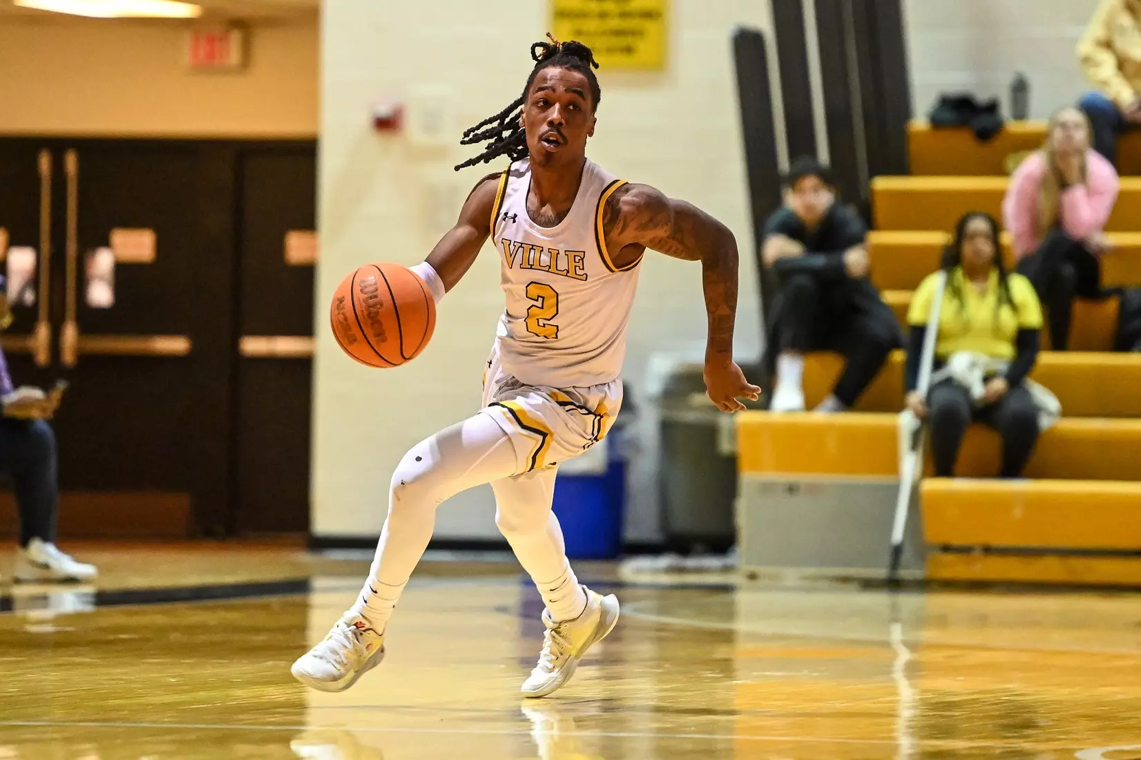 Millersville vs. East Stroudsburg basketball action on Senior Day at Pucillo Gymnasium in Millersville on Saturday, February 24, 2024. Mark Palczewski/Millersville Athletics.