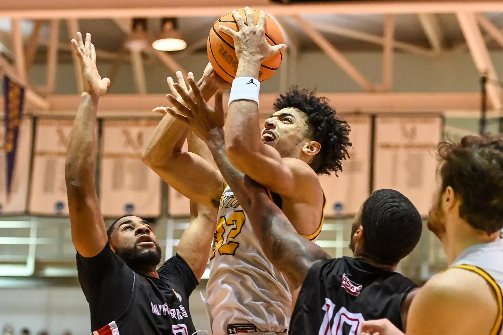 Millersville vs. East Stroudsburg basketball action on Senior Day at Pucillo Gymnasium in Millersville on Saturday, February 24, 2024. Mark Palczewski/Millersville Athletics.