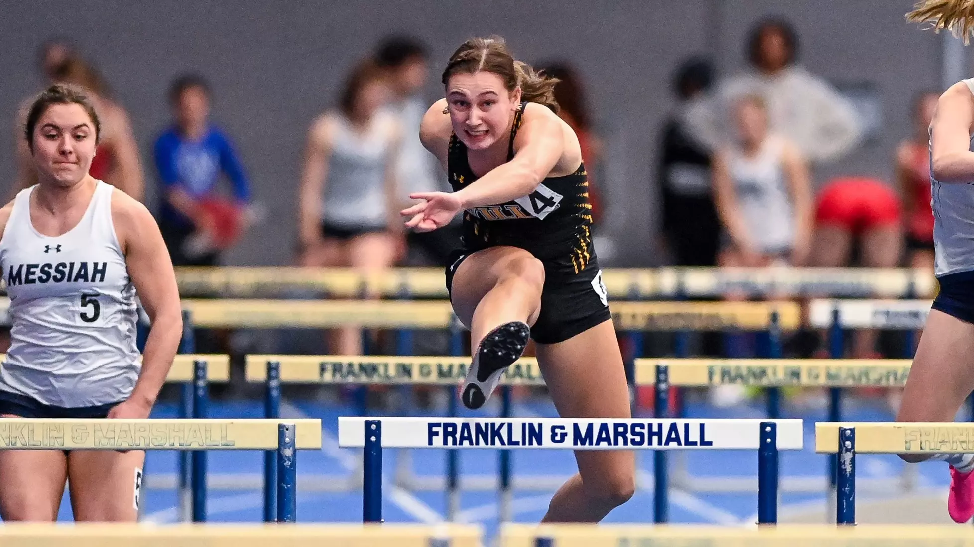 Blue and White Invite indoor track and field meet at Franklin & Marshall College in Lancaster on Friday, February 9, 2024. Mark Palczewski/Millersville Athletics.