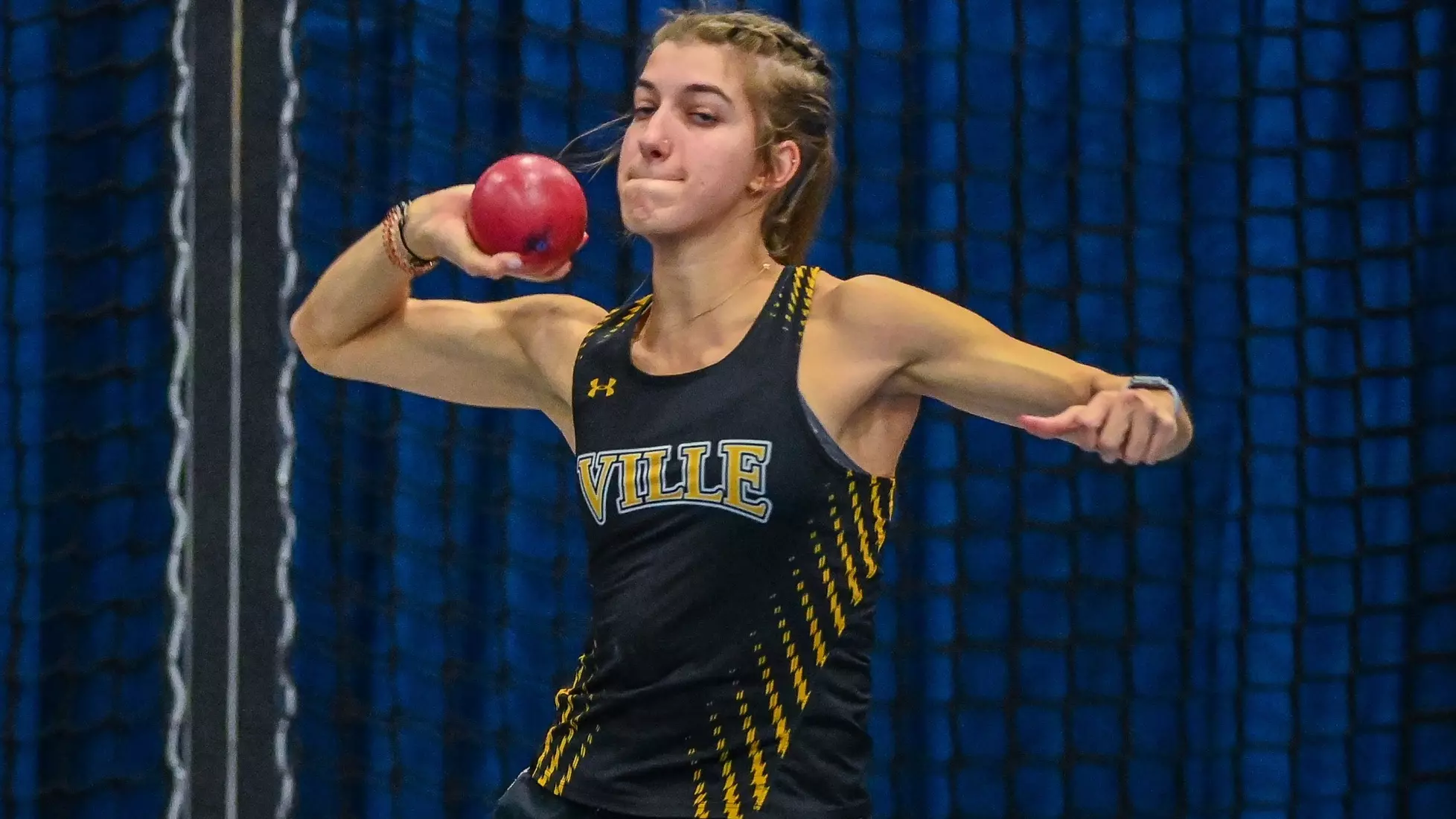 Blue and White Invite indoor track and field meet at Franklin & Marshall College in Lancaster on Friday, February 9, 2024. Mark Palczewski/Millersville Athletics.