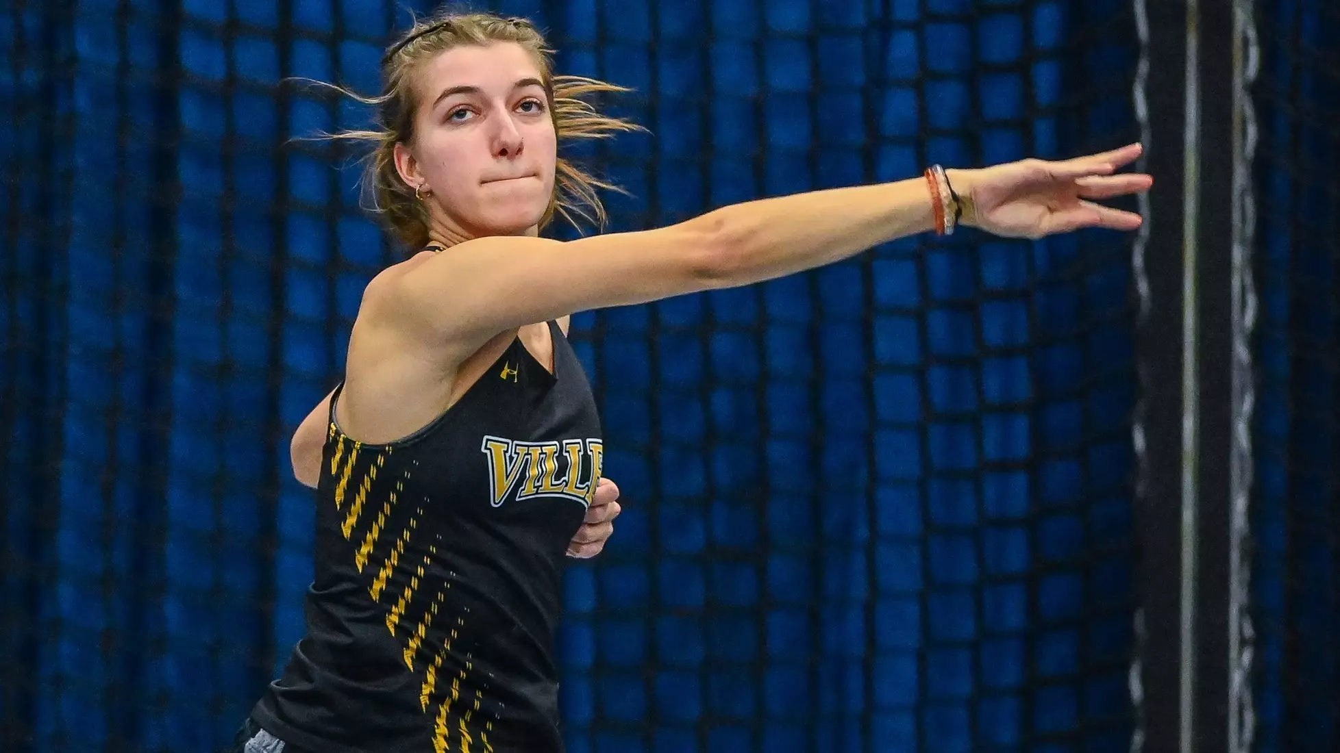 Blue and White Invite indoor track and field meet at Franklin & Marshall College in Lancaster on Friday, February 9, 2024. Mark Palczewski/Millersville Athletics.