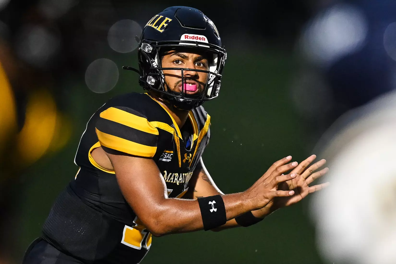 Millersville vs. Clarion football action at Biemesderfer Stadium in Millersville on Thursday, August 29, 2024. Mark Palczewski Photo.