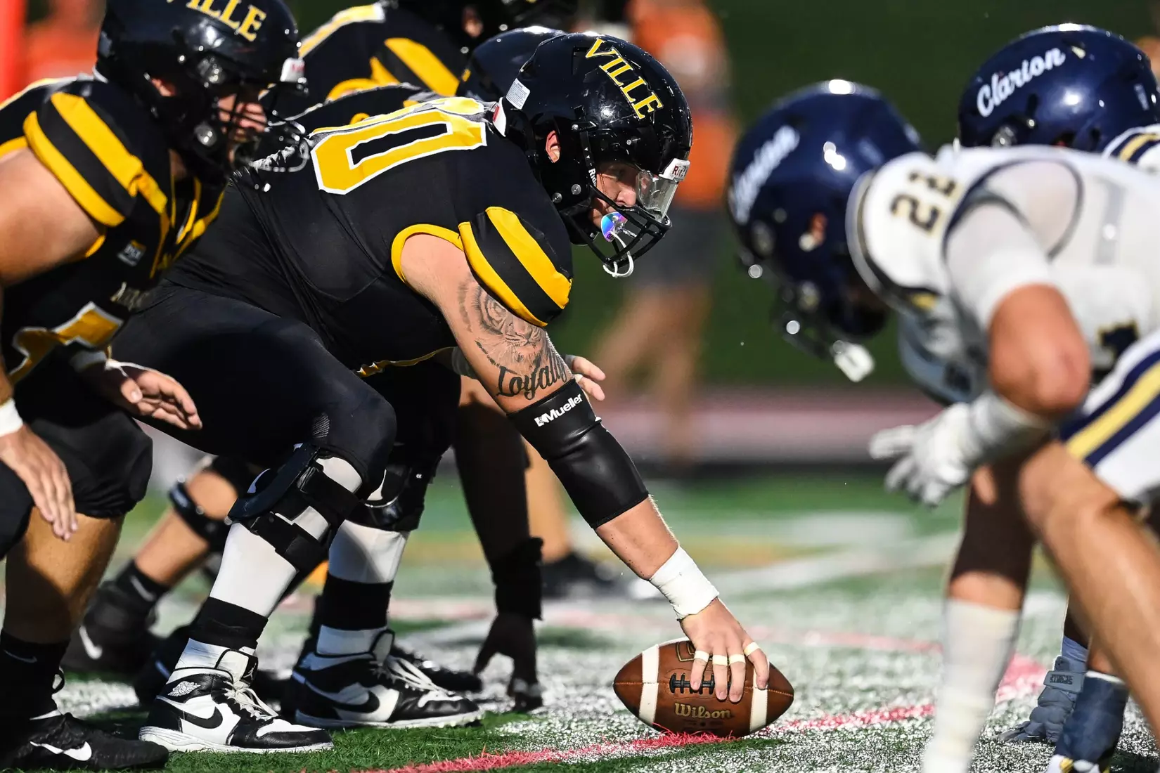 Millersville vs. Clarion football action at Biemesderfer Stadium in Millersville on Thursday, August 29, 2024. Mark Palczewski Photo.
