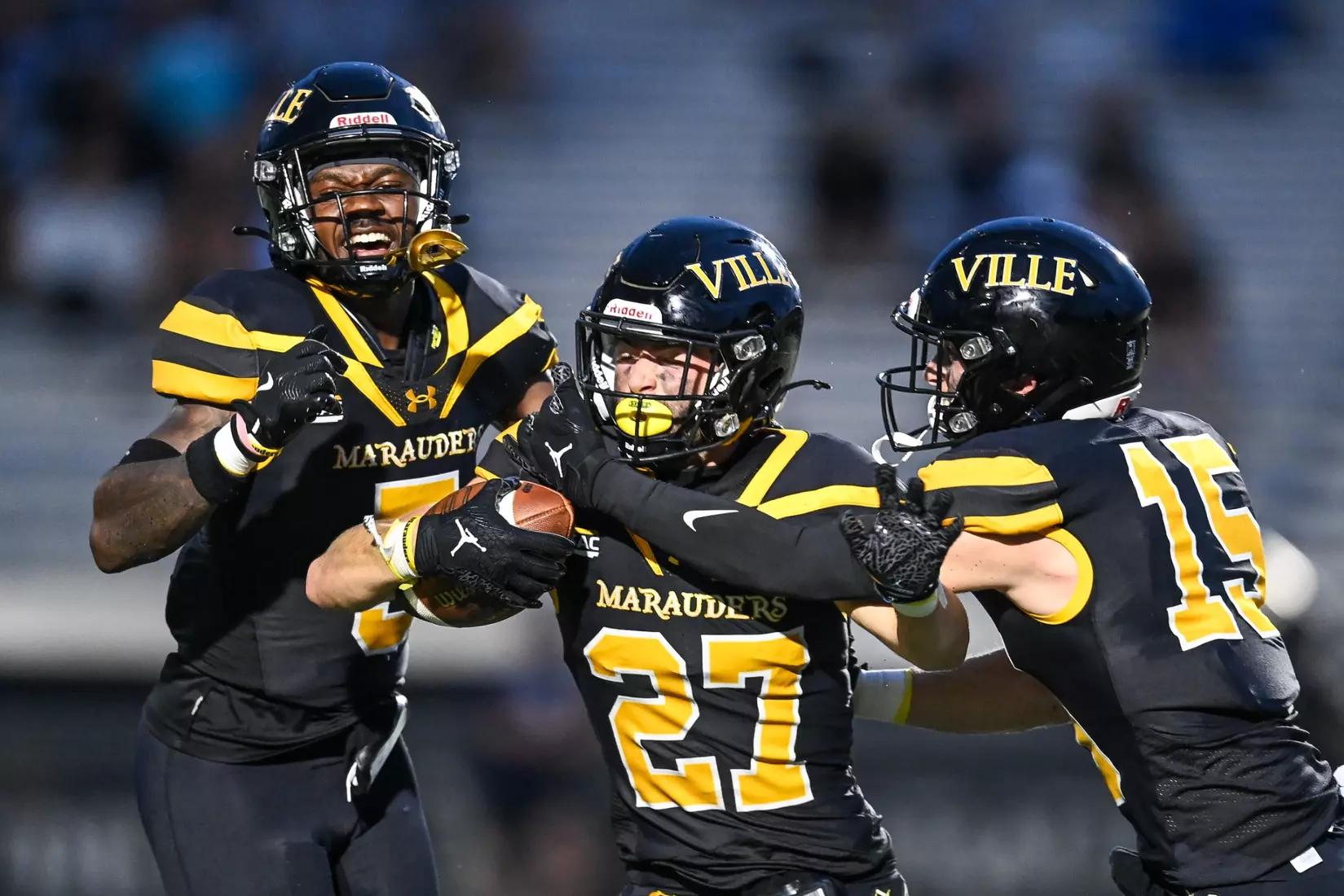 Millersville vs. Clarion football action at Biemesderfer Stadium in Millersville on Thursday, August 29, 2024. Mark Palczewski Photo.