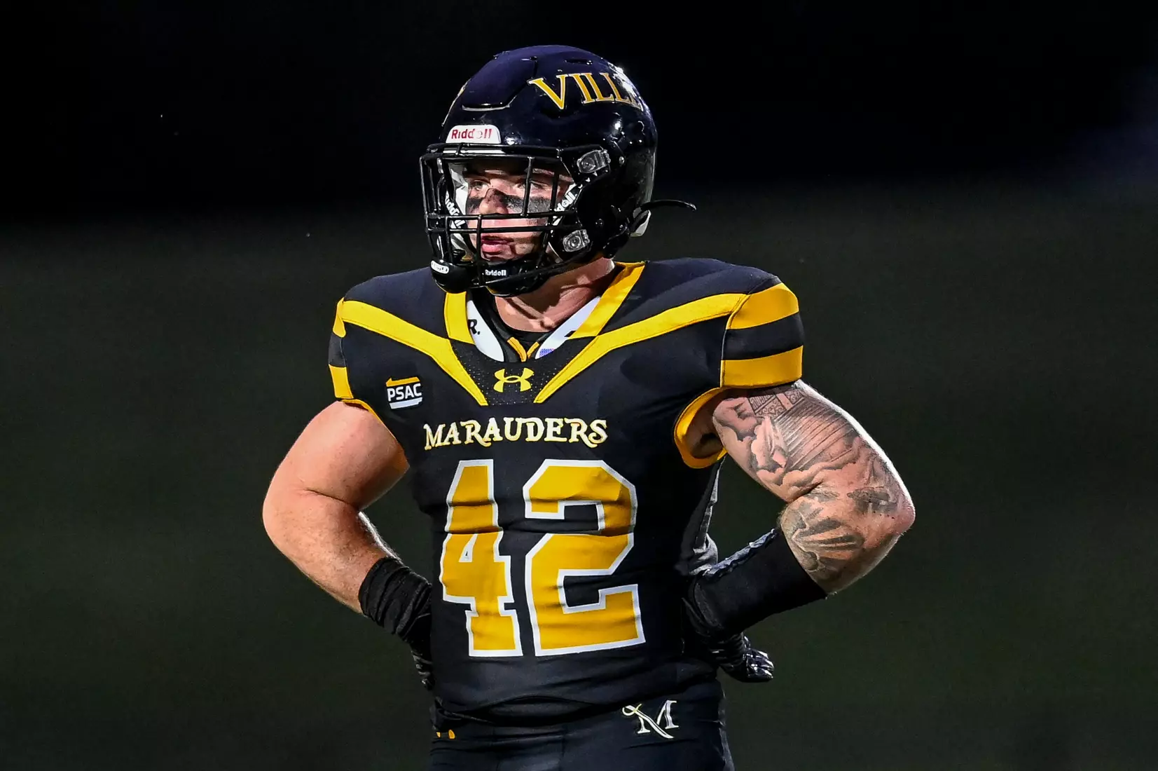 Millersville vs. Clarion football action at Biemesderfer Stadium in Millersville on Thursday, August 29, 2024. Mark Palczewski Photo.