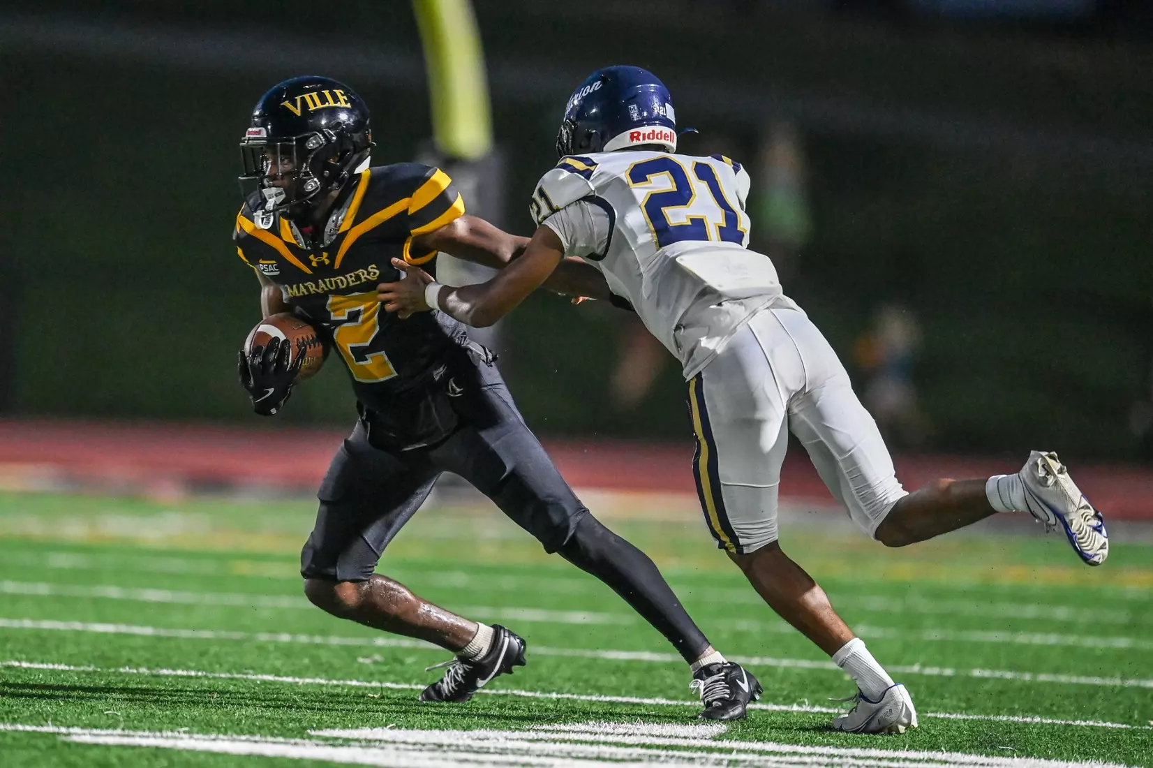 Millersville vs. Clarion football action at Biemesderfer Stadium in Millersville on Thursday, August 29, 2024. Mark Palczewski Photo.