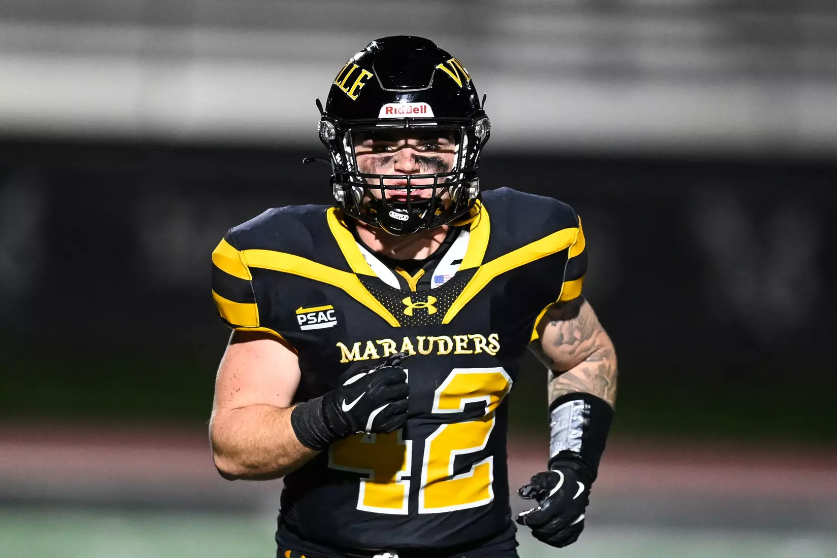 Millersville vs. Clarion football action at Biemesderfer Stadium in Millersville on Thursday, August 29, 2024. Mark Palczewski Photo.