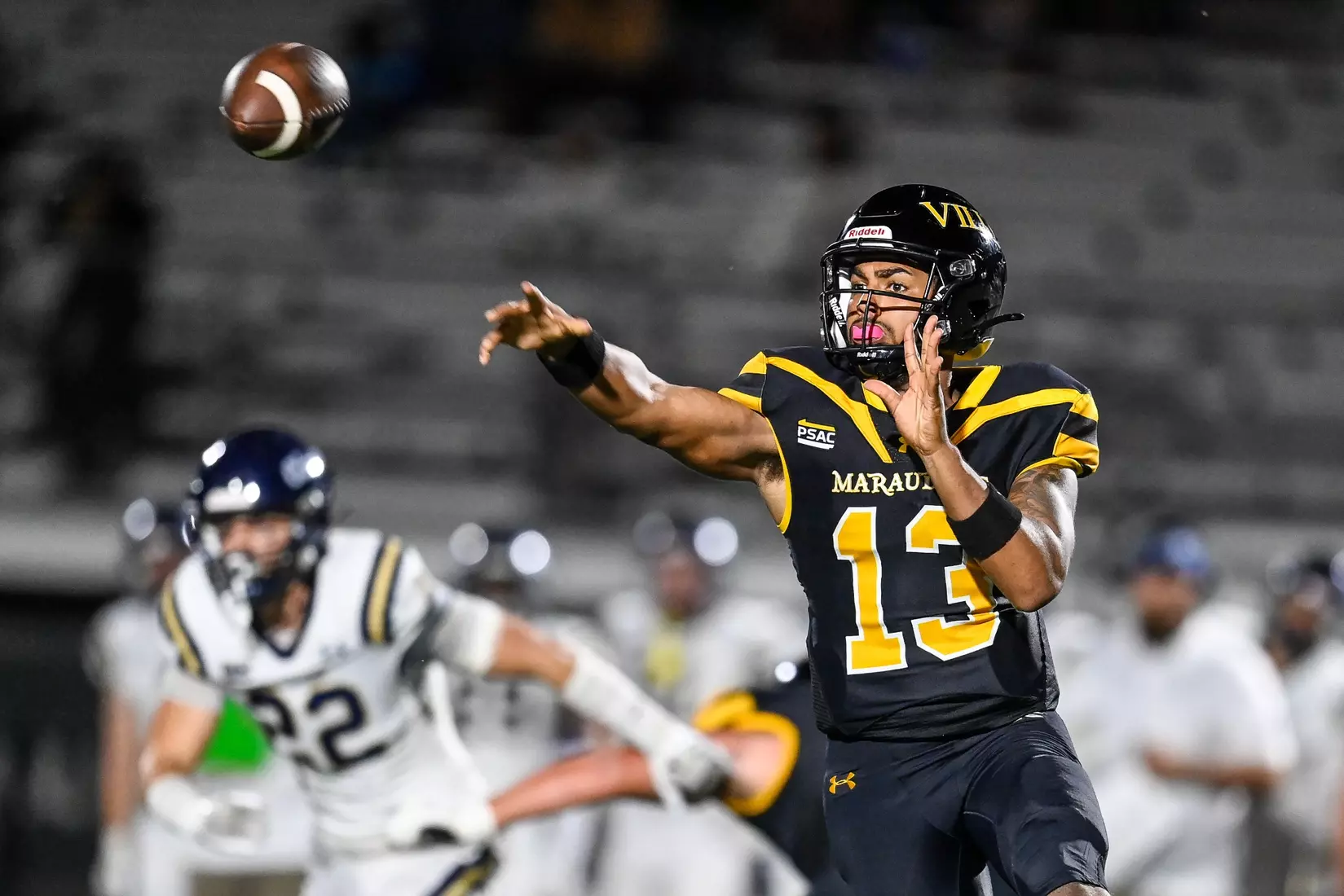 Millersville vs. Clarion football action at Biemesderfer Stadium in Millersville on Thursday, August 29, 2024. Mark Palczewski Photo.