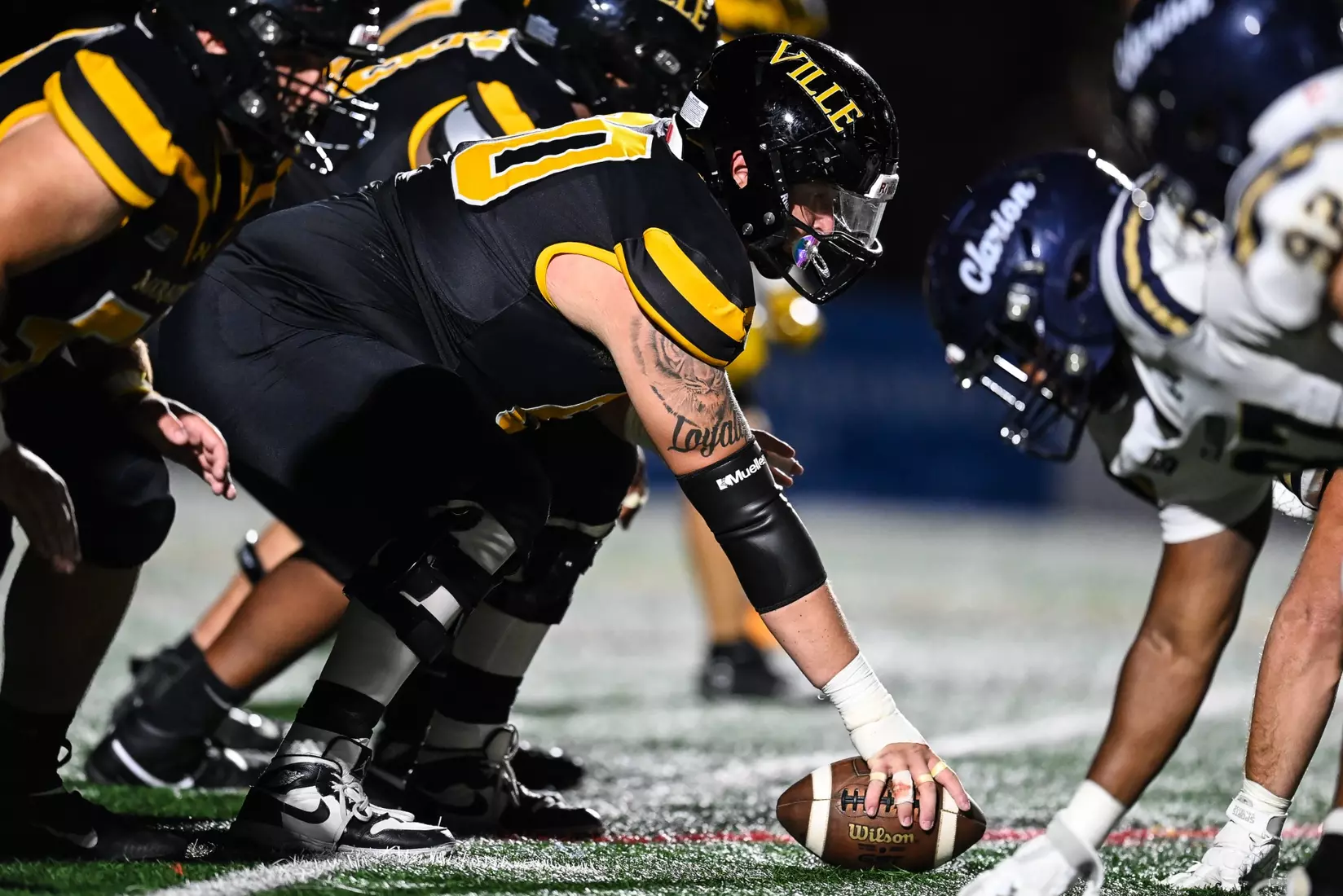Millersville vs. Clarion football action at Biemesderfer Stadium in Millersville on Thursday, August 29, 2024. Mark Palczewski Photo.