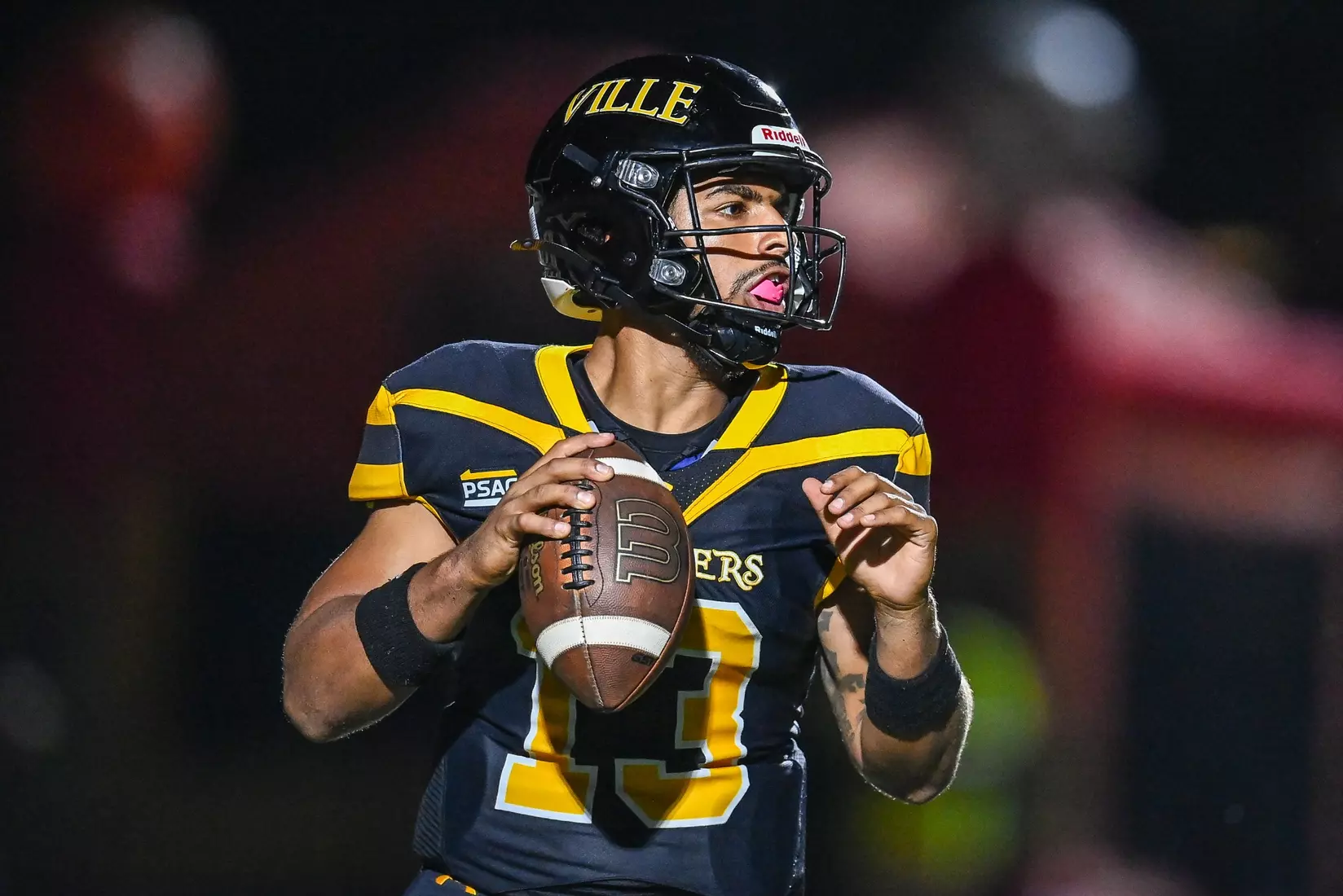 Millersville vs. Clarion football action at Biemesderfer Stadium in Millersville on Thursday, August 29, 2024. Mark Palczewski Photo.