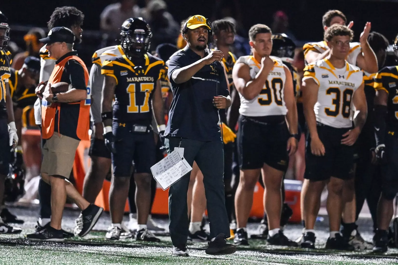 Millersville vs. Clarion football action at Biemesderfer Stadium in Millersville on Thursday, August 29, 2024. Mark Palczewski Photo.