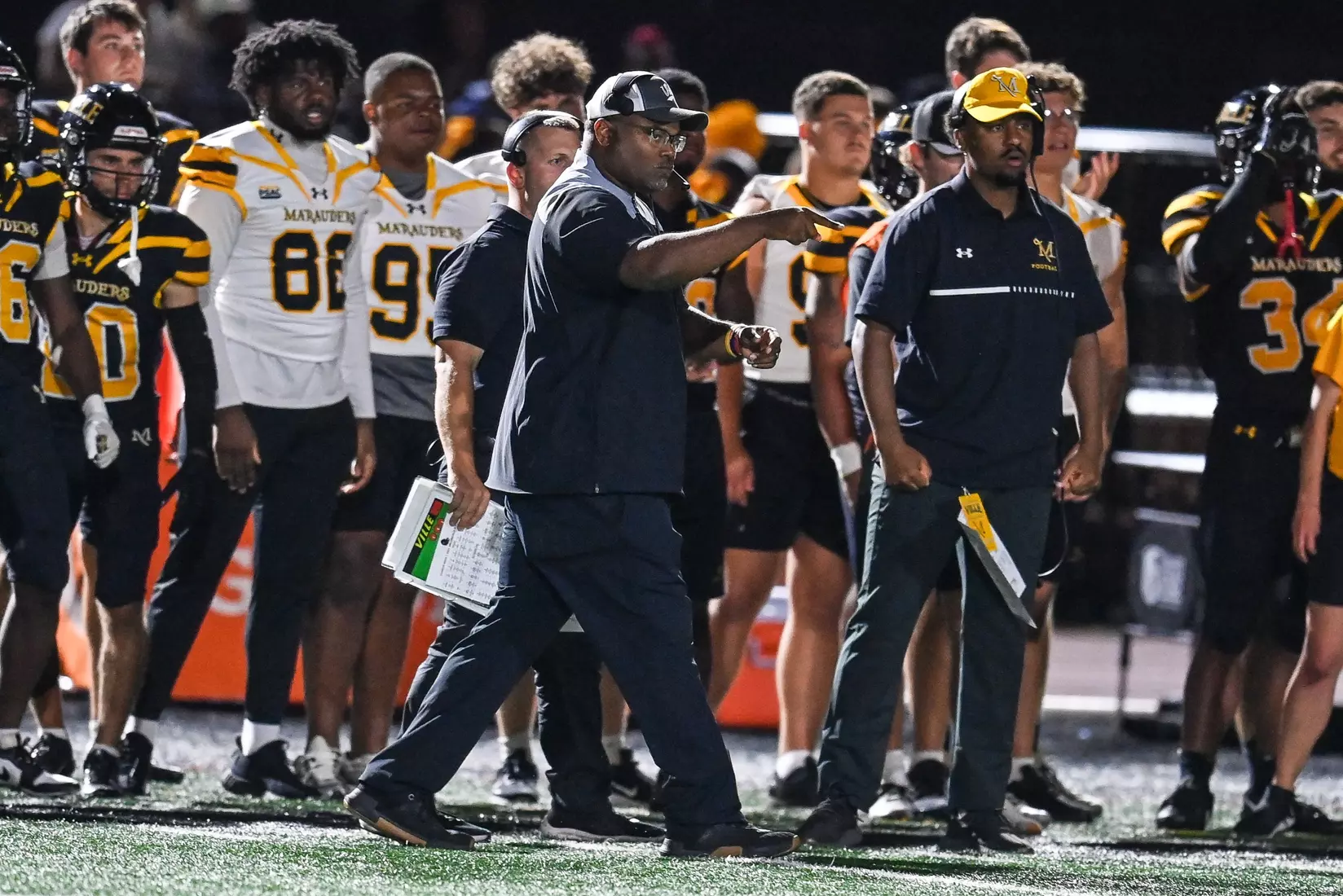 Millersville vs. Clarion football action at Biemesderfer Stadium in Millersville on Thursday, August 29, 2024. Mark Palczewski Photo.