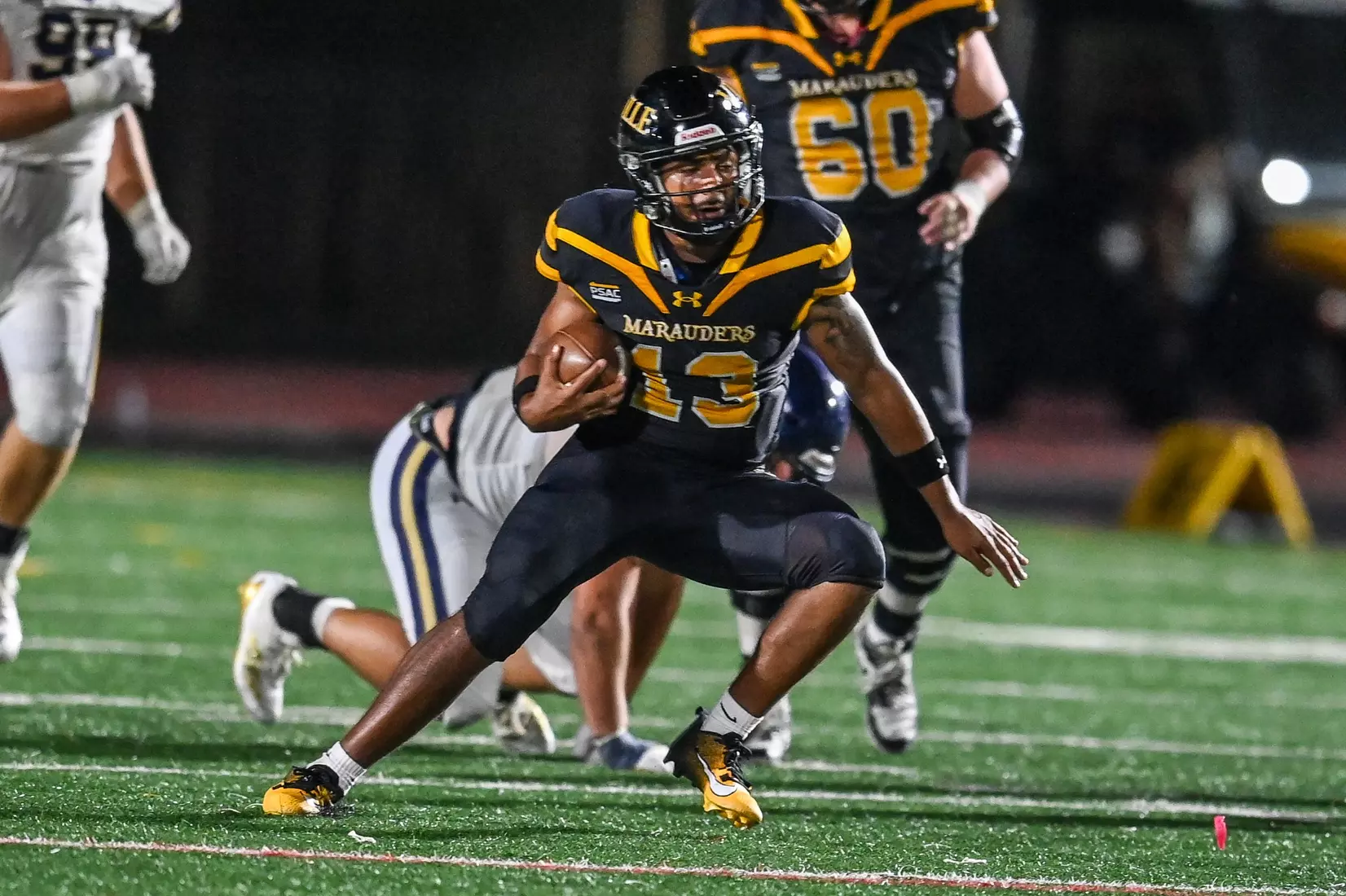 Millersville vs. Clarion football action at Biemesderfer Stadium in Millersville on Thursday, August 29, 2024. Mark Palczewski Photo.