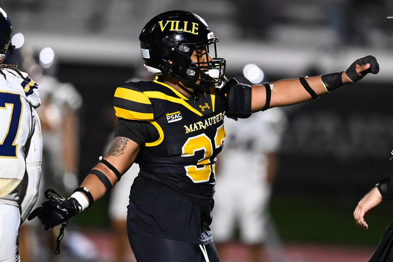 Millersville vs. Clarion football action at Biemesderfer Stadium in Millersville on Thursday, August 29, 2024. Mark Palczewski Photo.