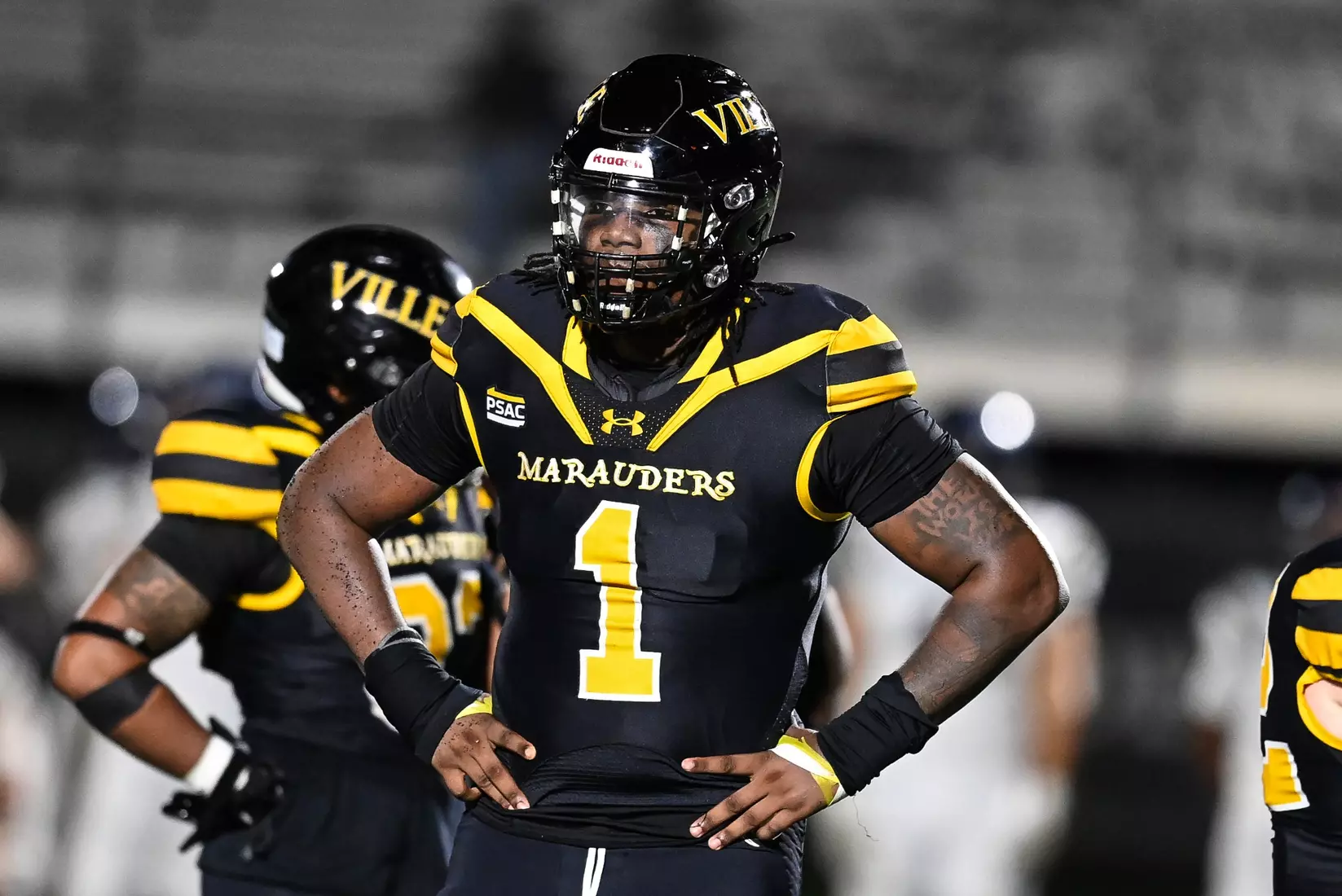 Millersville vs. Clarion football action at Biemesderfer Stadium in Millersville on Thursday, August 29, 2024. Mark Palczewski Photo.