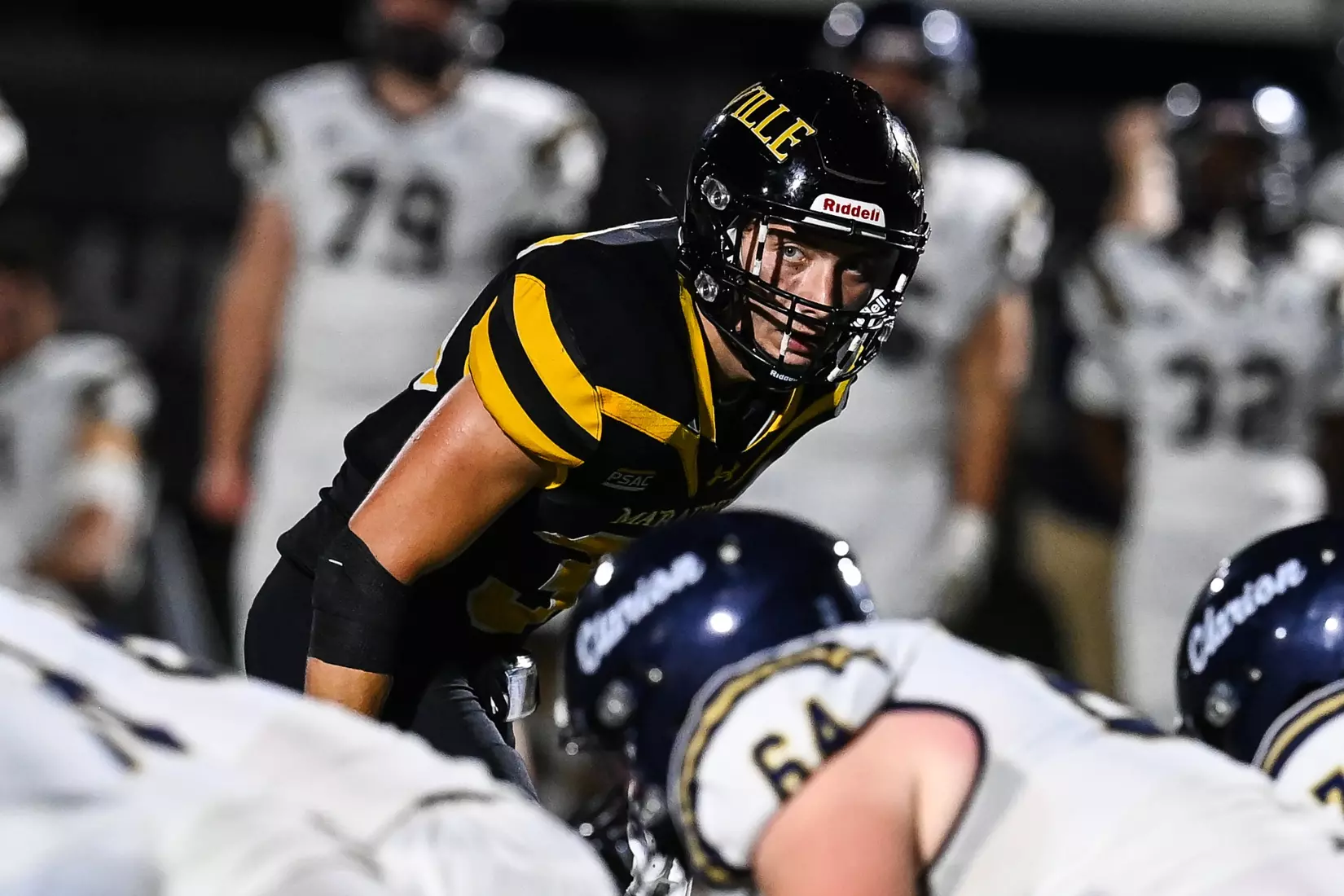 Millersville vs. Clarion football action at Biemesderfer Stadium in Millersville on Thursday, August 29, 2024. Mark Palczewski Photo.
