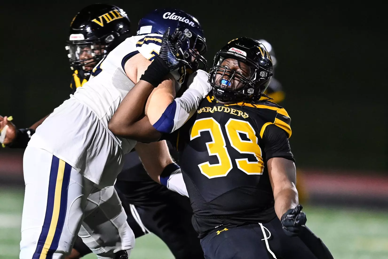 Millersville vs. Clarion football action at Biemesderfer Stadium in Millersville on Thursday, August 29, 2024. Mark Palczewski Photo.